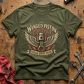 Winged Piston Forever T-Shirt - Military Green