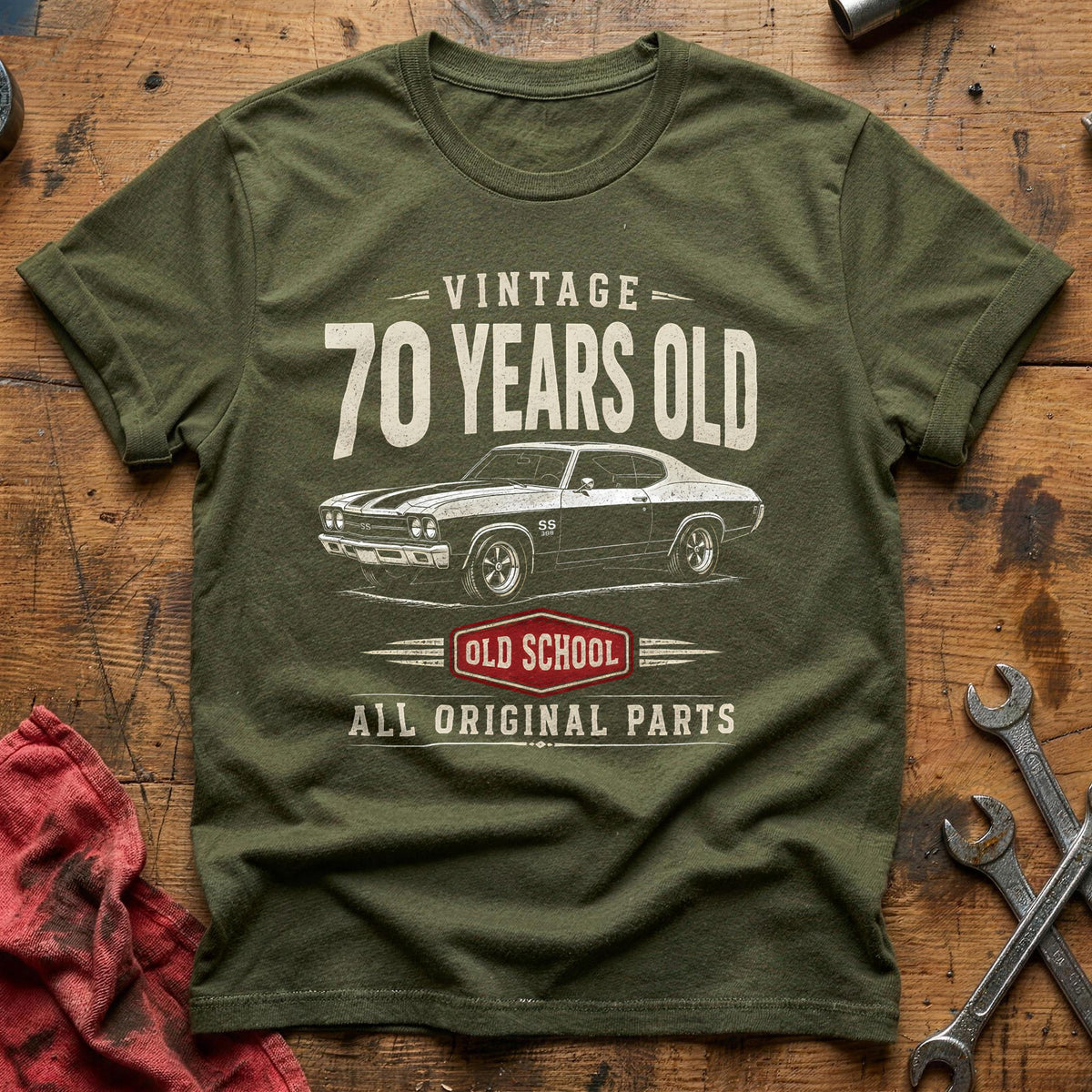 70 Original Parts T-Shirt - Military Green