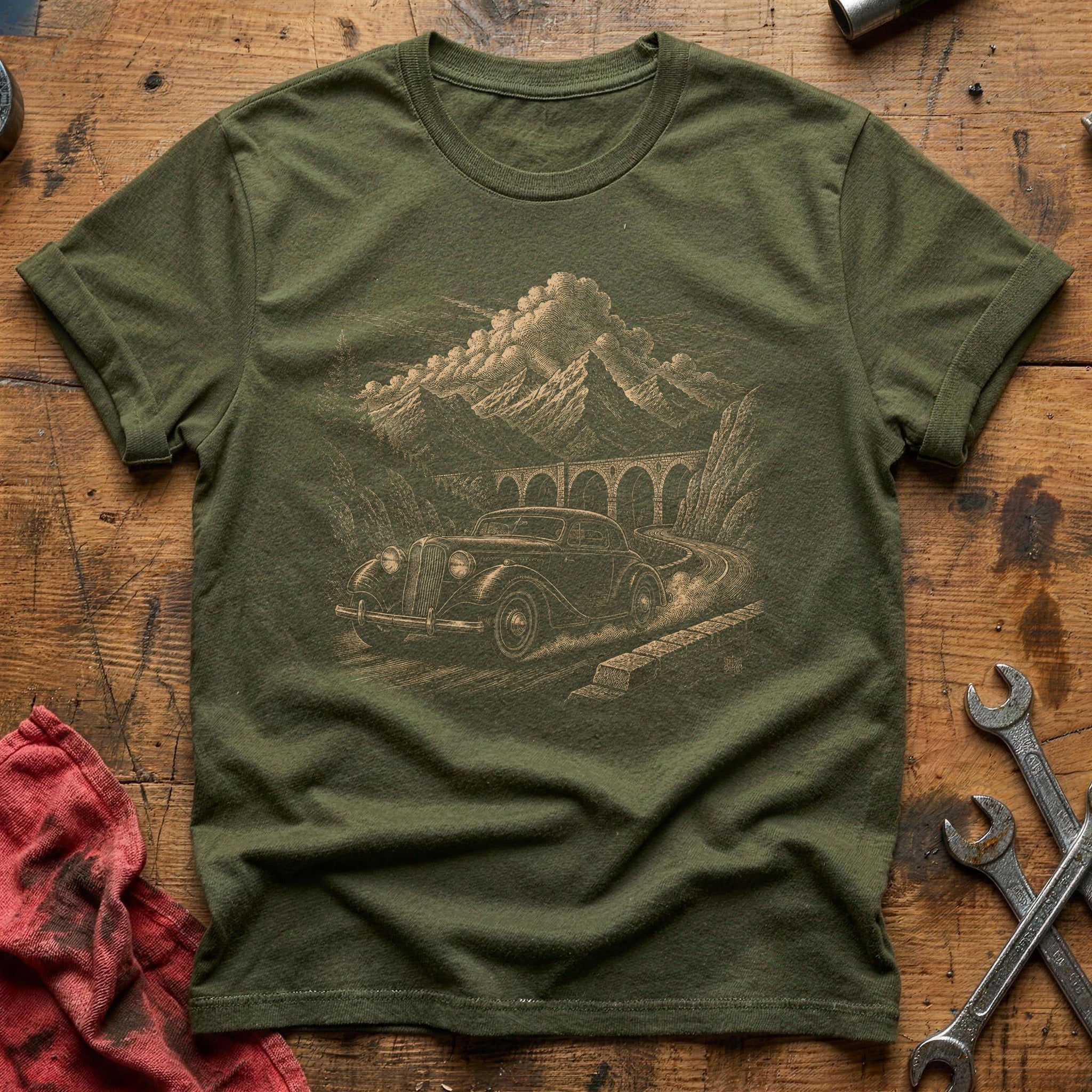 Alpine Coupe Run T-Shirt - Military Green