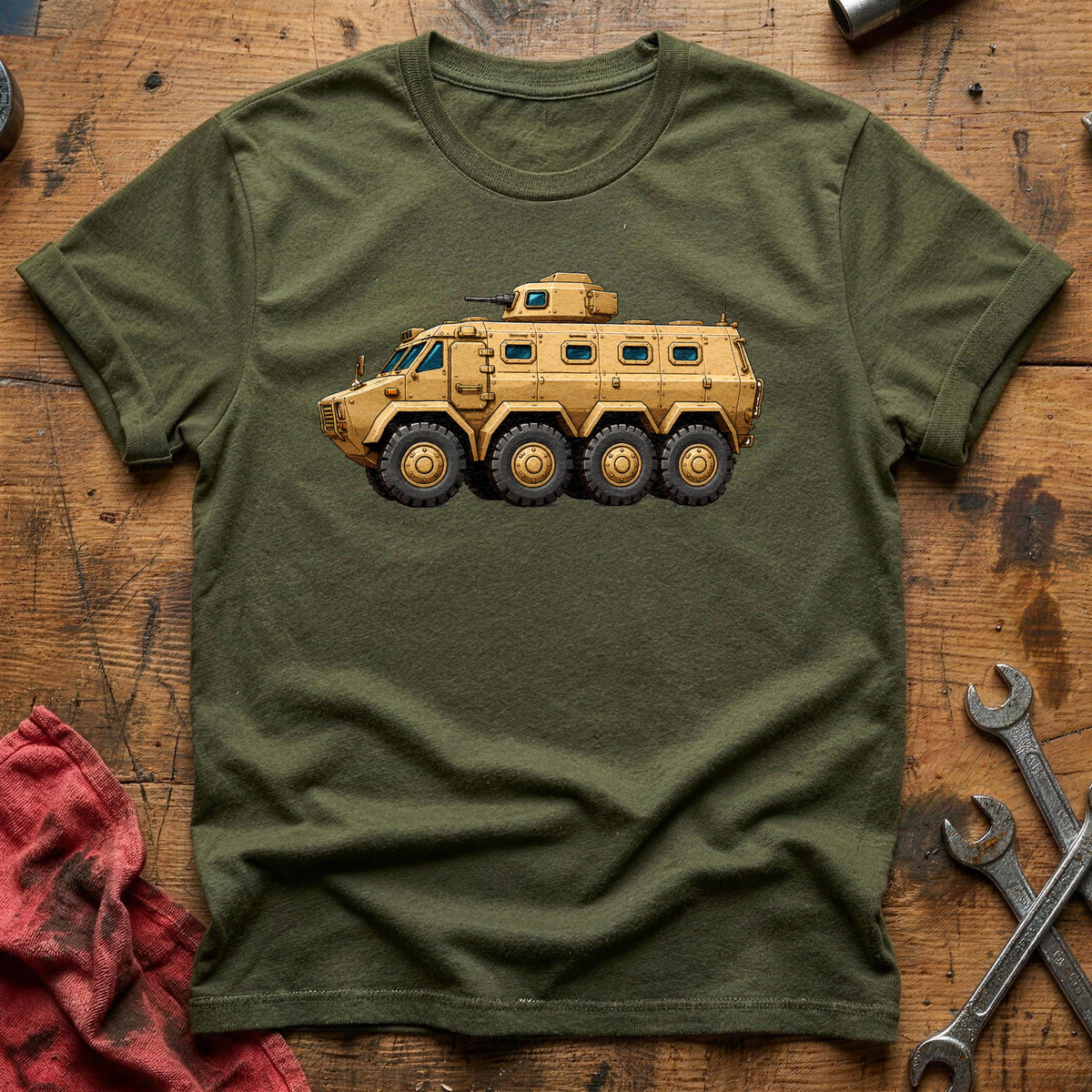 Armoured Personnel Carrier 11 T-Shirt - Military Green