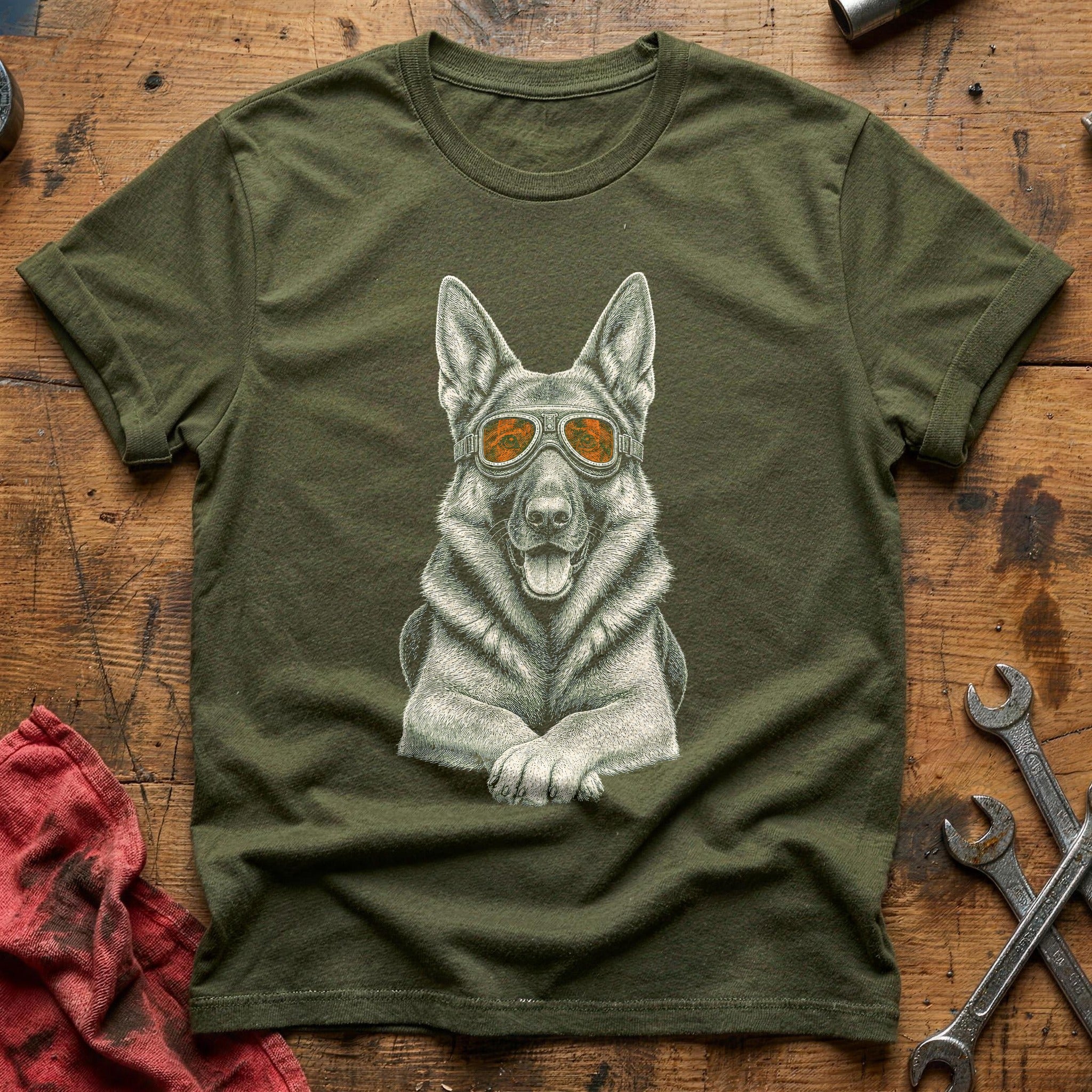 Aviator Shepherd T-Shirt - Military Green