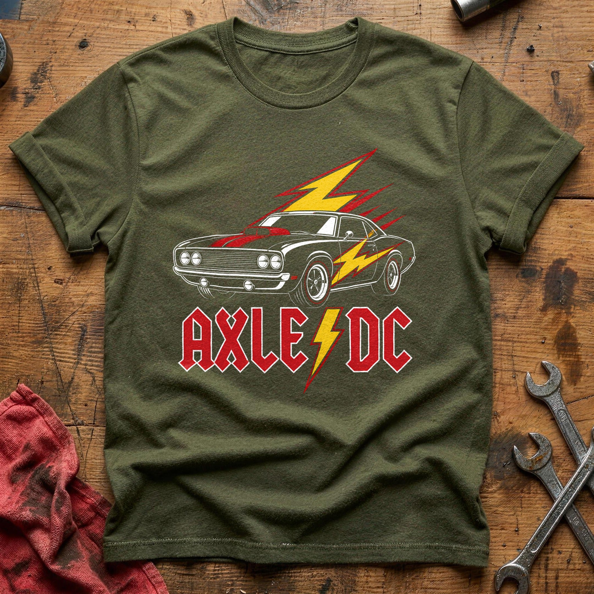 Axle & Volts T-Shirt - Military Green