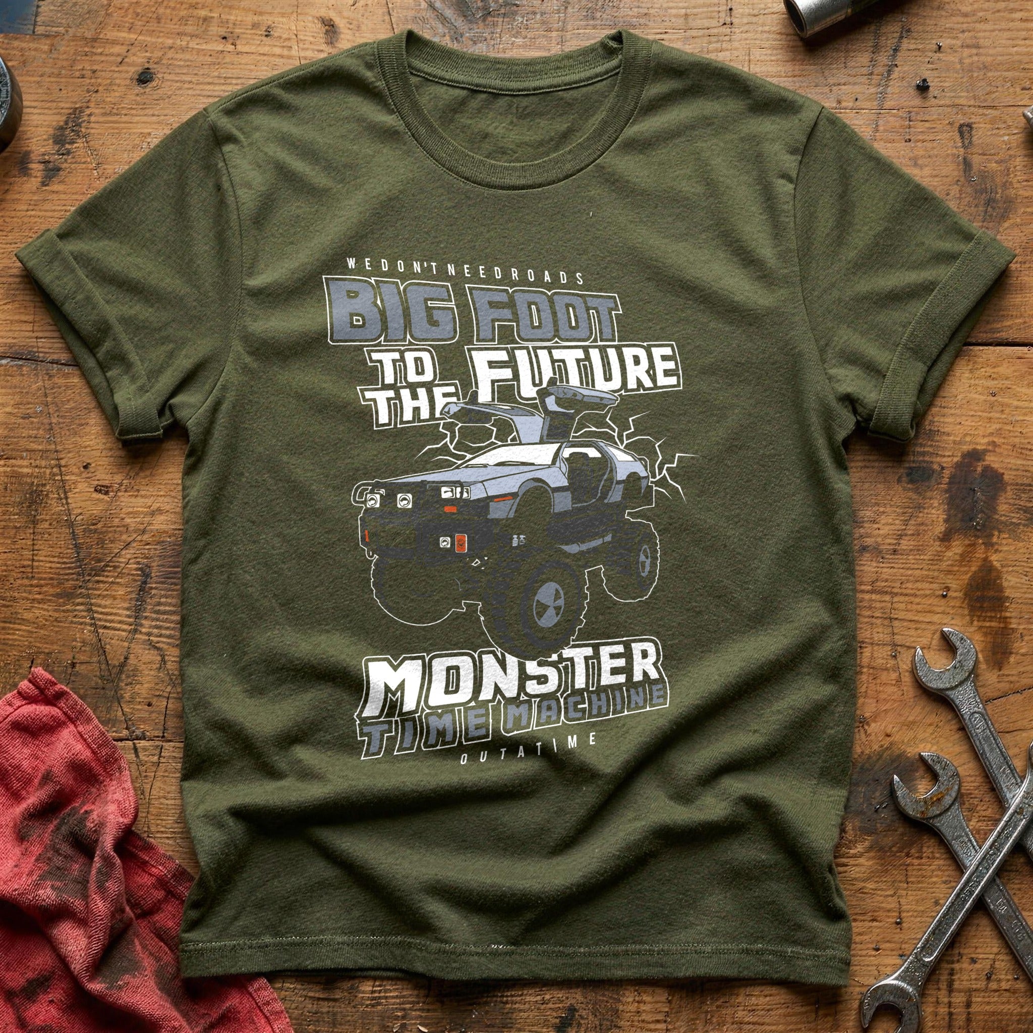 Back future monster truck T-Shirt - Military Green