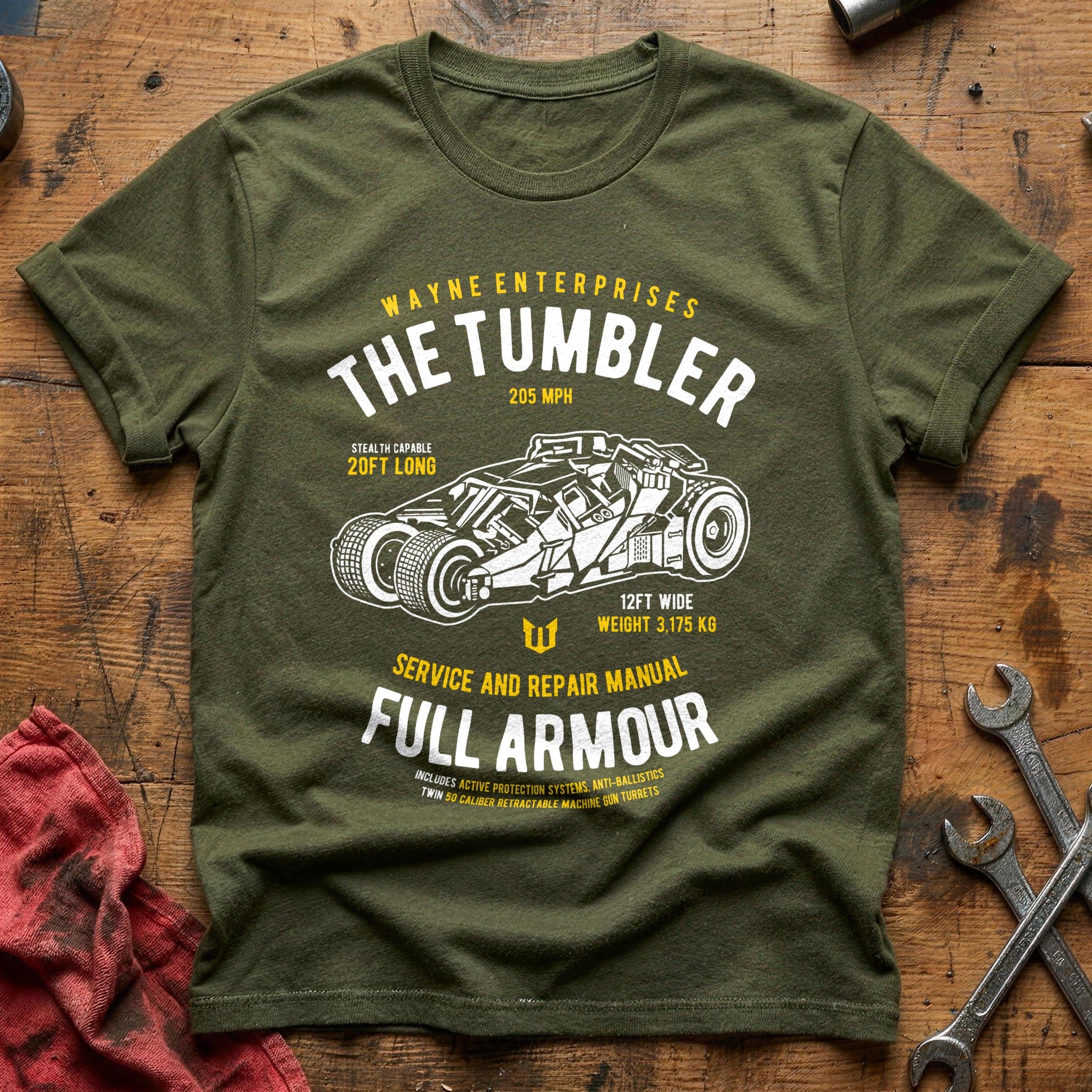 Bat tumbler T-Shirt - Military Green
