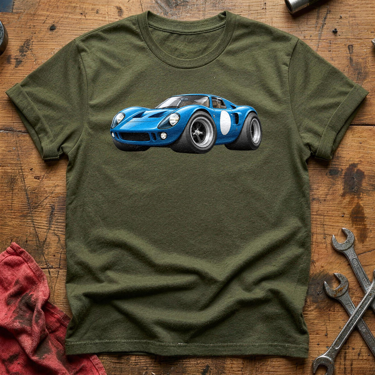 Blue GT Coupe 76 T-Shirt - Military Green
