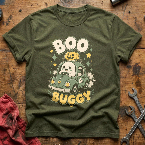 Boo Buggy Kawaii 11 T-Shirt - Military Green