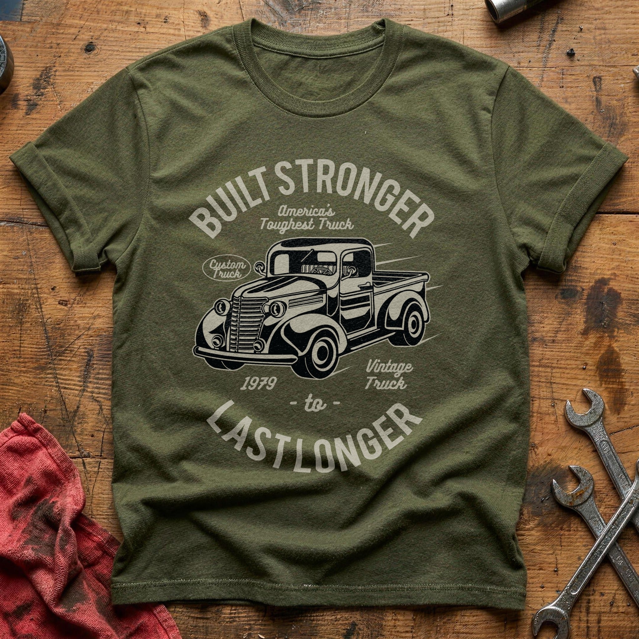 Built stronger 2 T-Shirt - Military Green