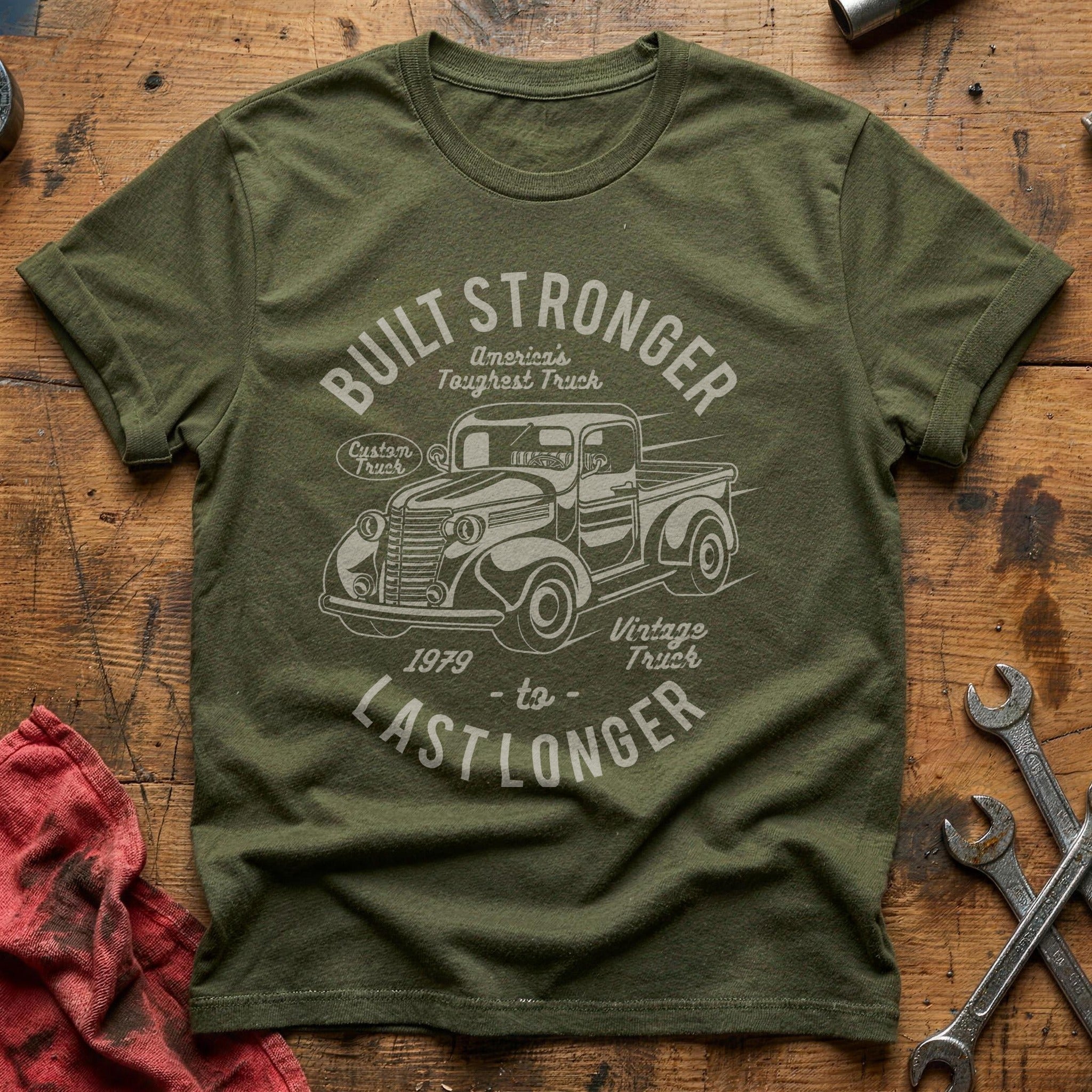 Built stronger 3 T-Shirt - Military Green