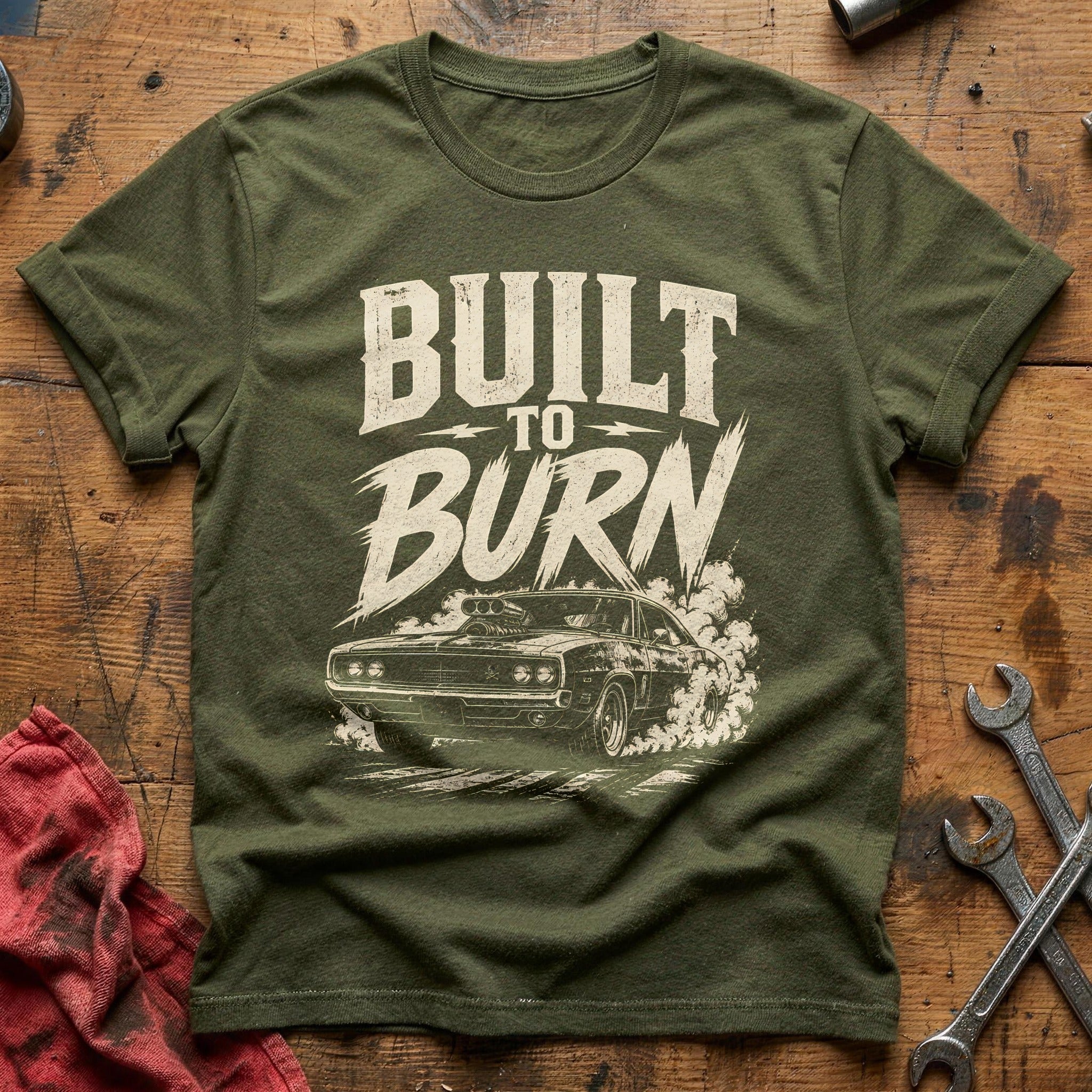 Built to Burn T-Shirt - Military Green
