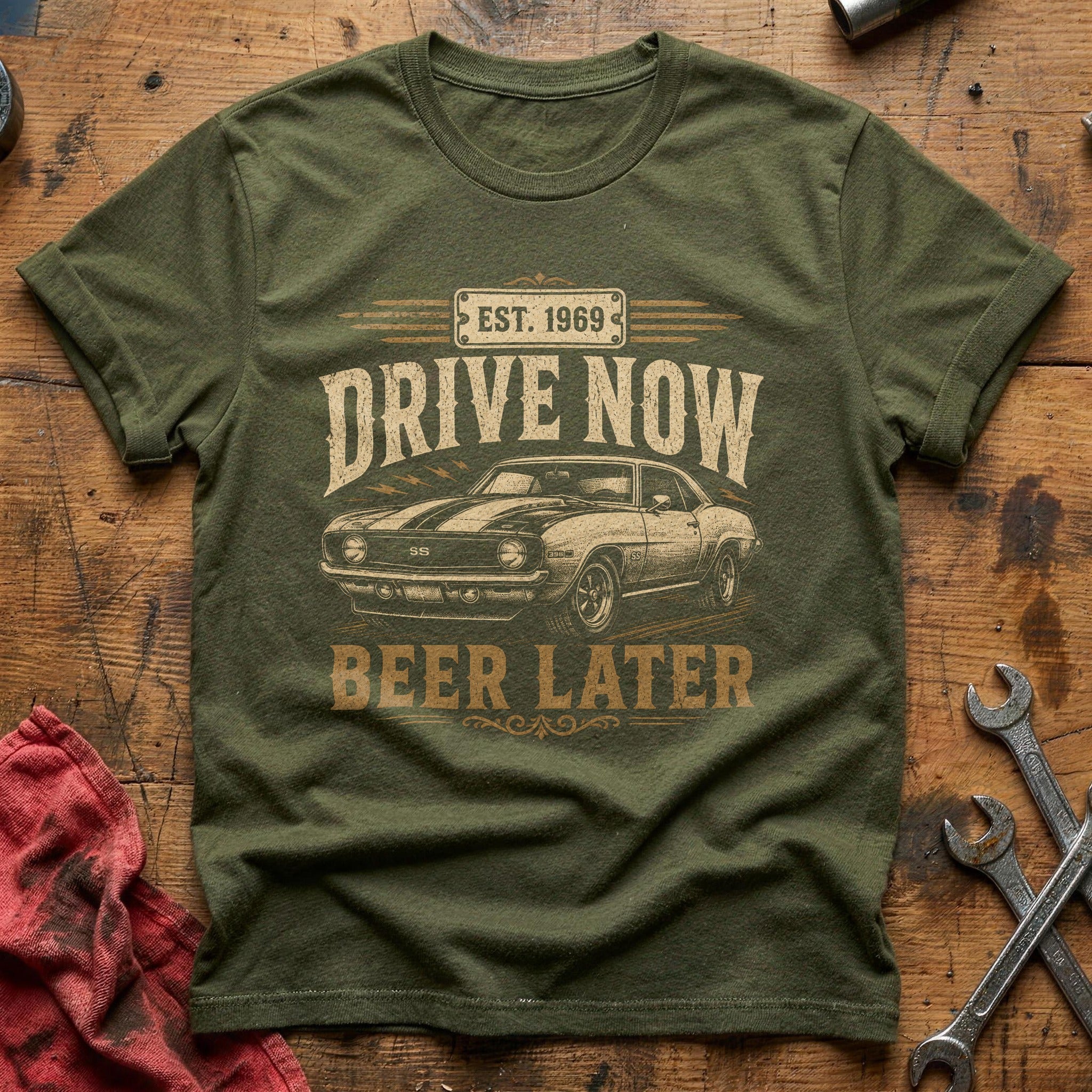 Built & Parked T-Shirt - Military Green