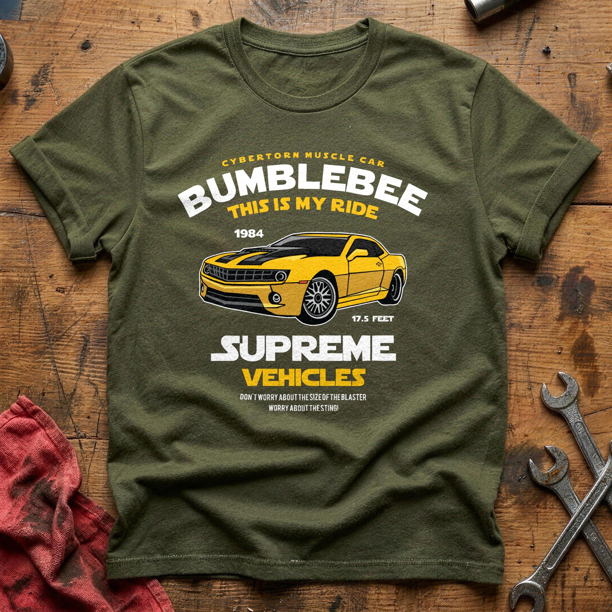 Bumblebee muscle car T-Shirt - Military Green