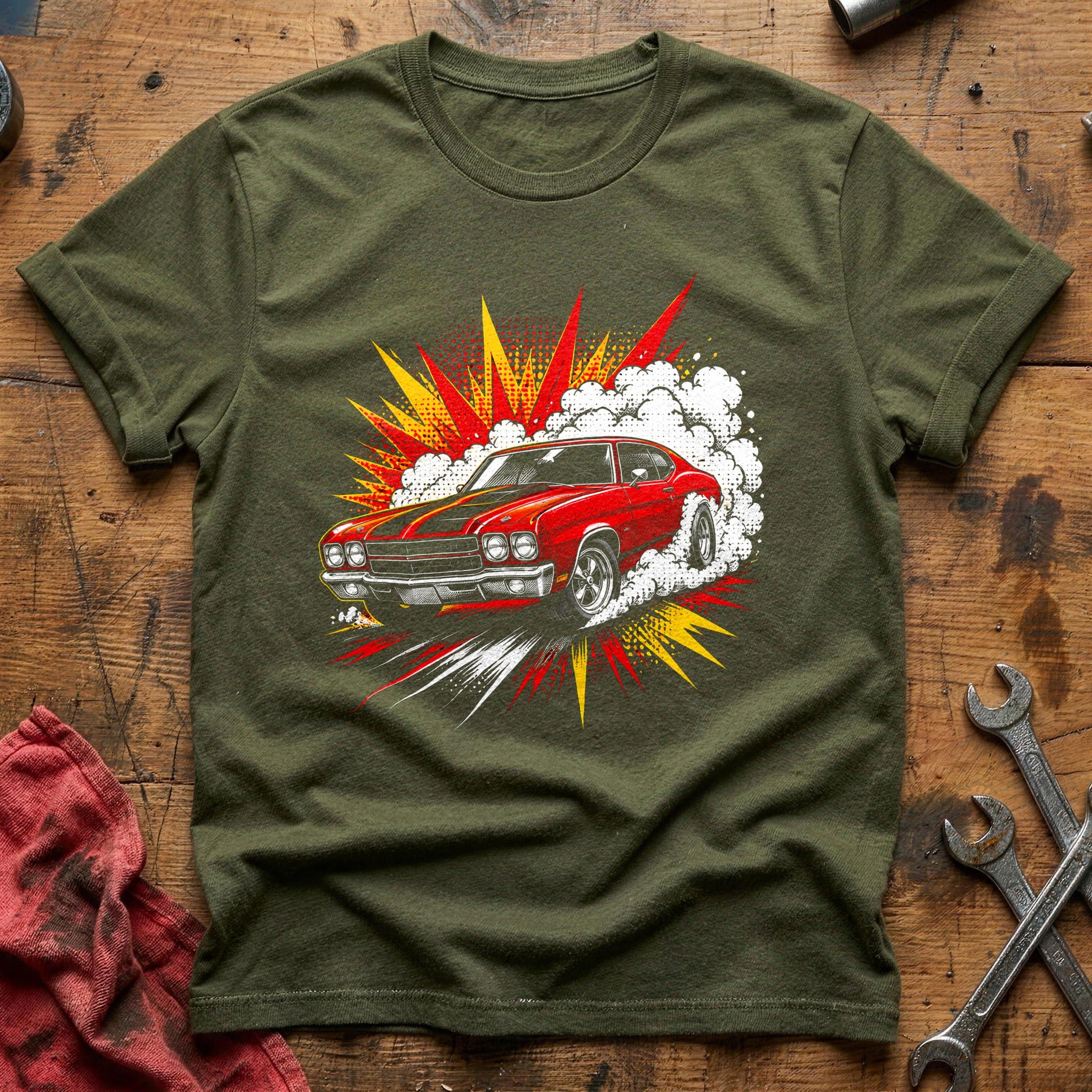 Burnout Blitz T-Shirt - Military Green