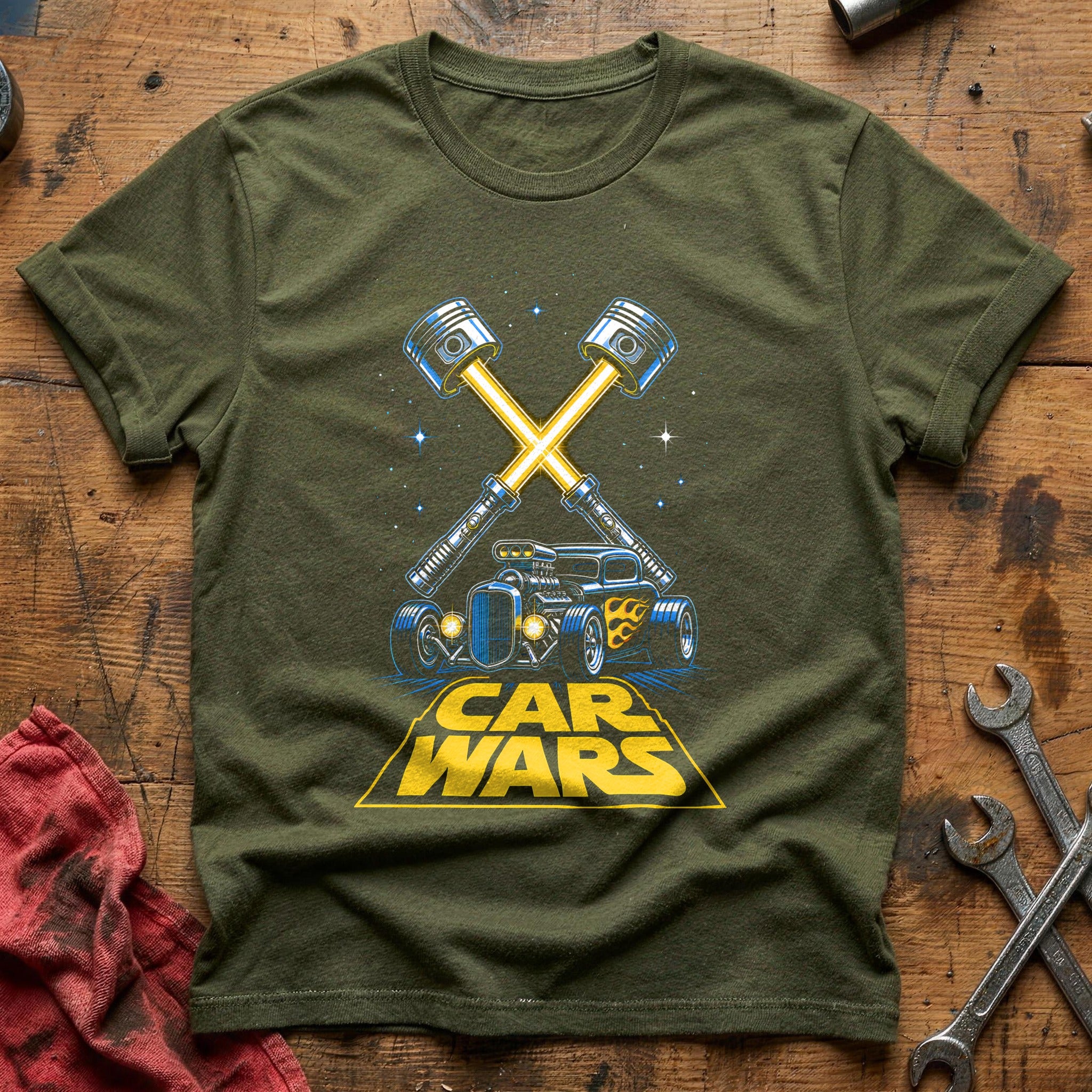 Car Wars 19 T-Shirt - Military Green