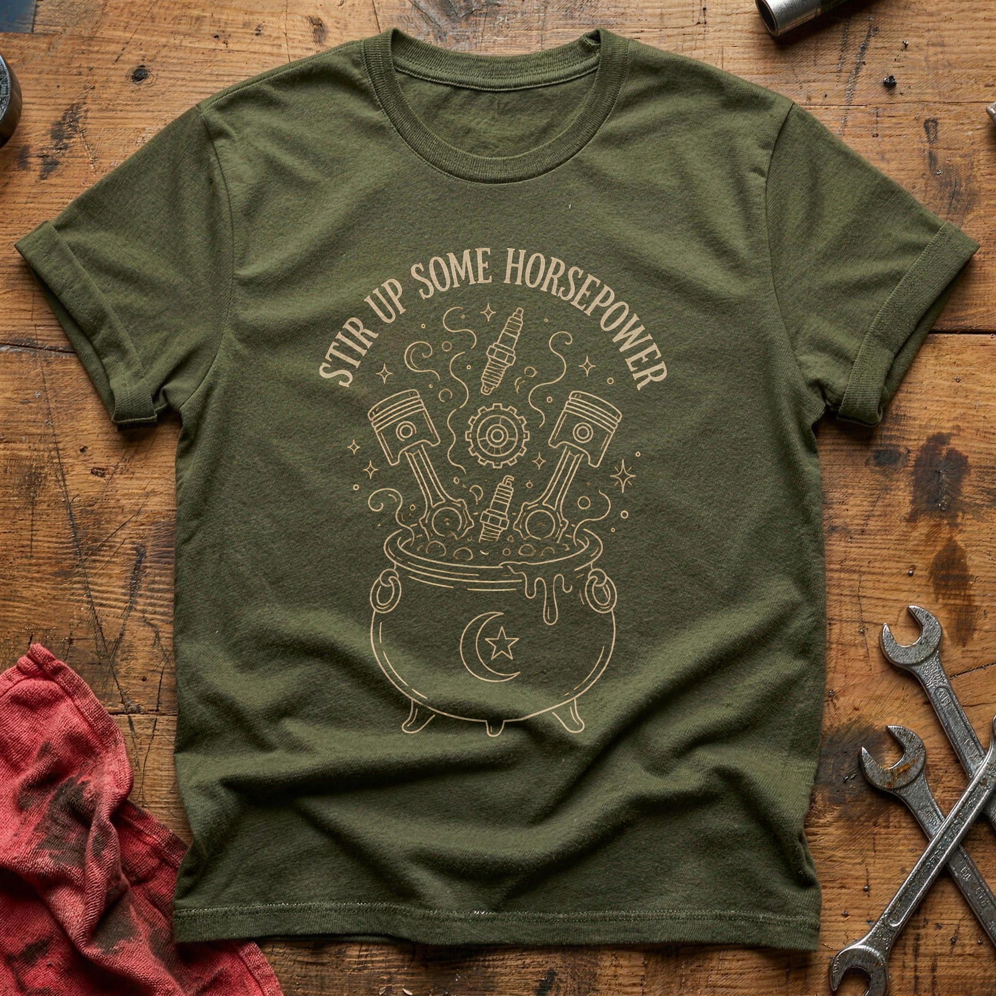 Cauldron Horsepower 85 T-Shirt - Military Green