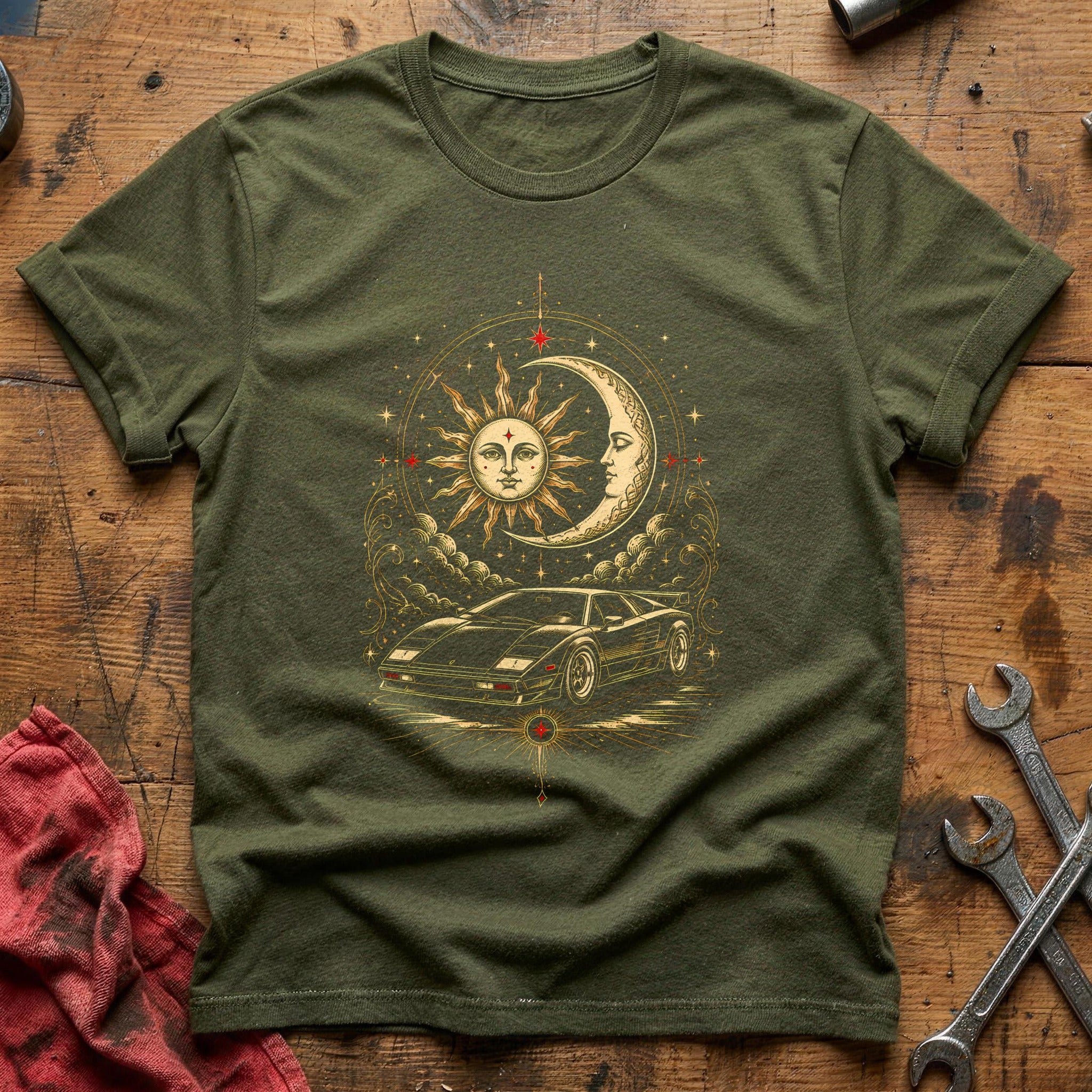 Celestial Racer T-Shirt - Military Green