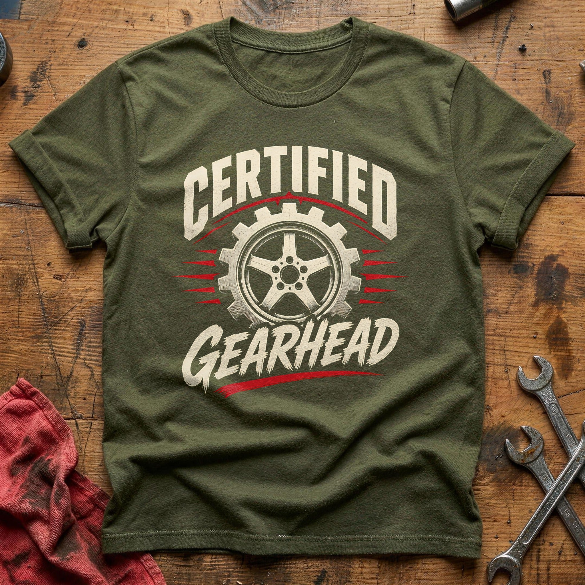 Certified Gearhead 80 T-Shirt - Military Green