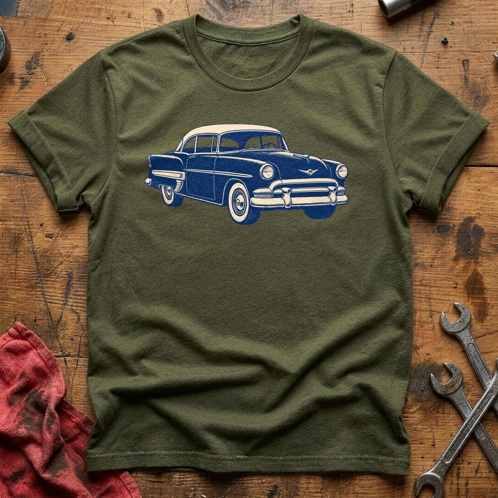 Chrome and Steel T-Shirt - Military Green