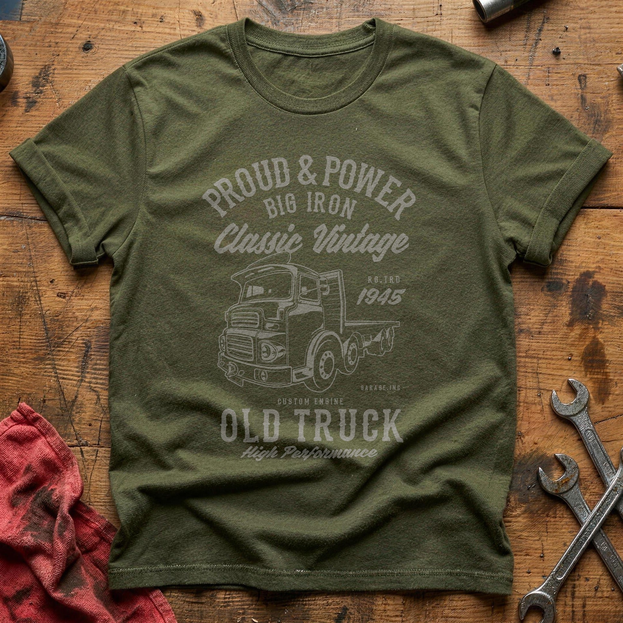 Classic old truck T-Shirt - Military Green