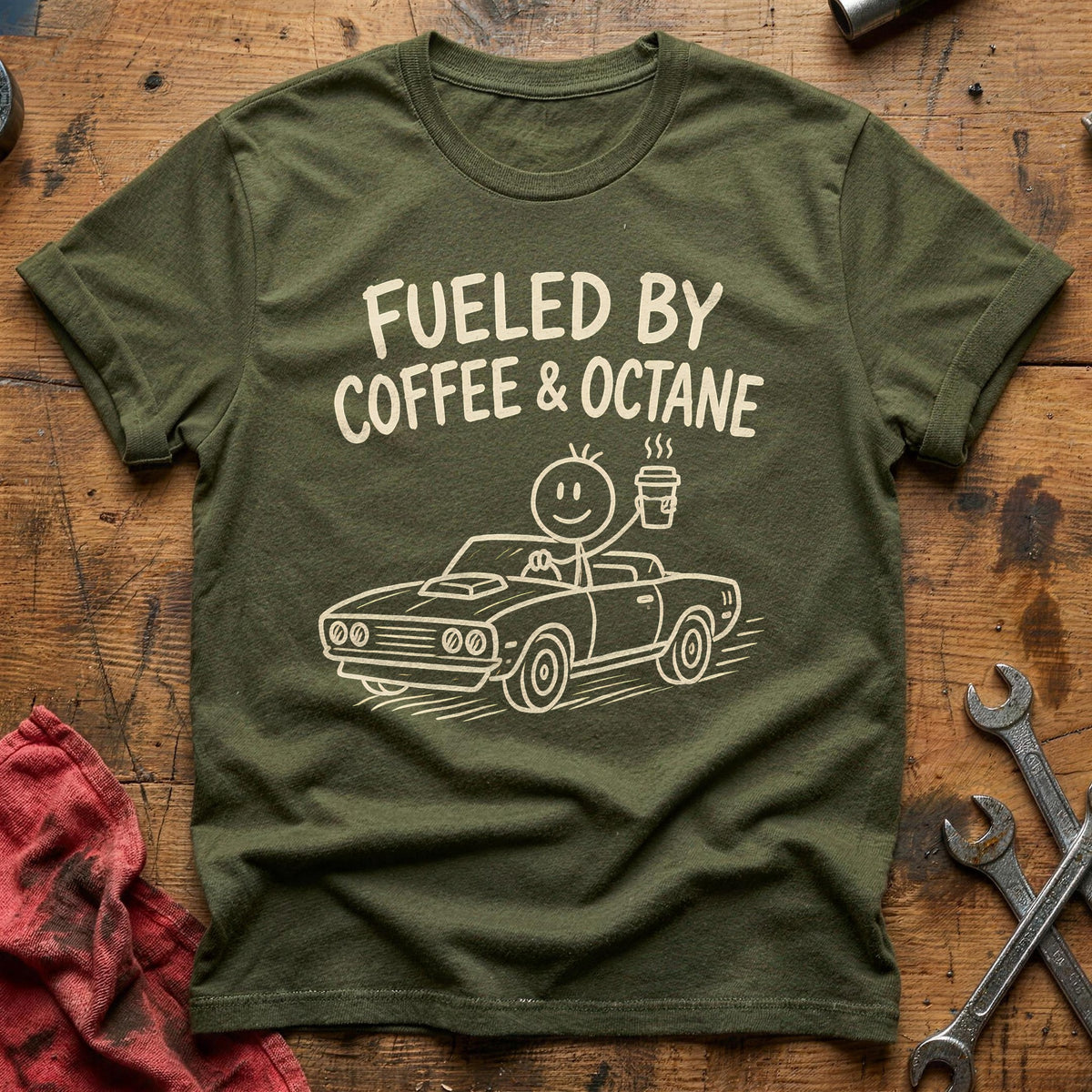 Coffee Octane 88 T-Shirt - Military Green