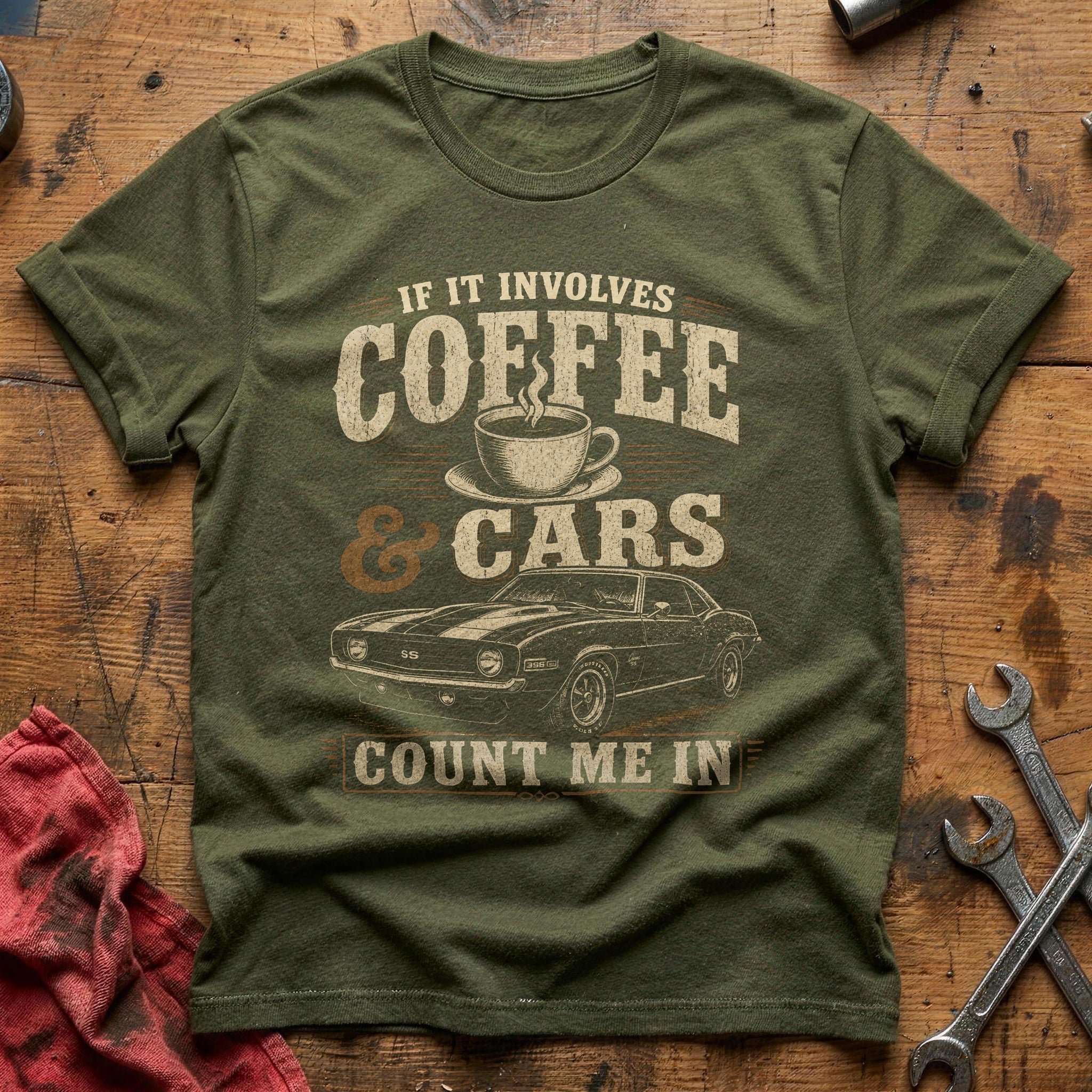 Coffee & Classics T-Shirt - Military Green