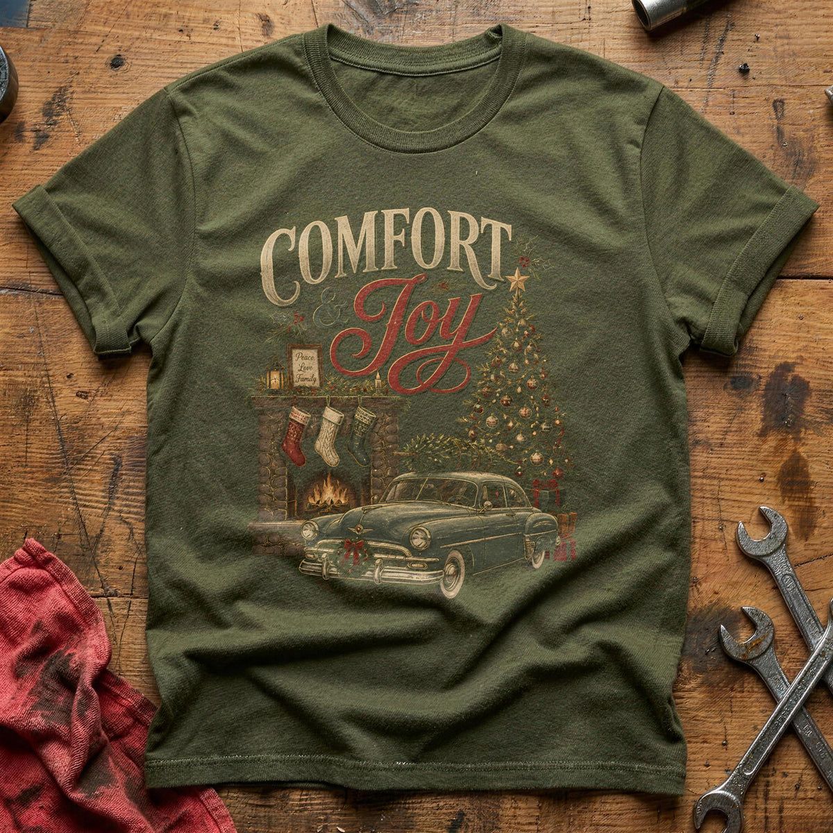 Comfort And Joy 82 T-Shirt - Military Green