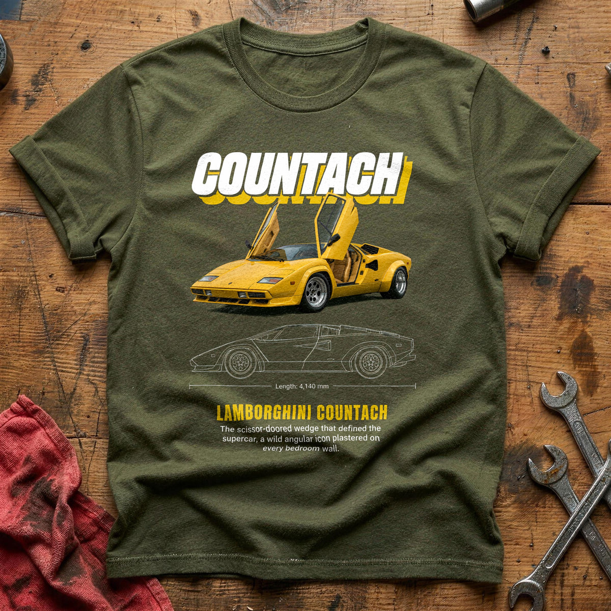 Countach 26 T-Shirt - Military Green