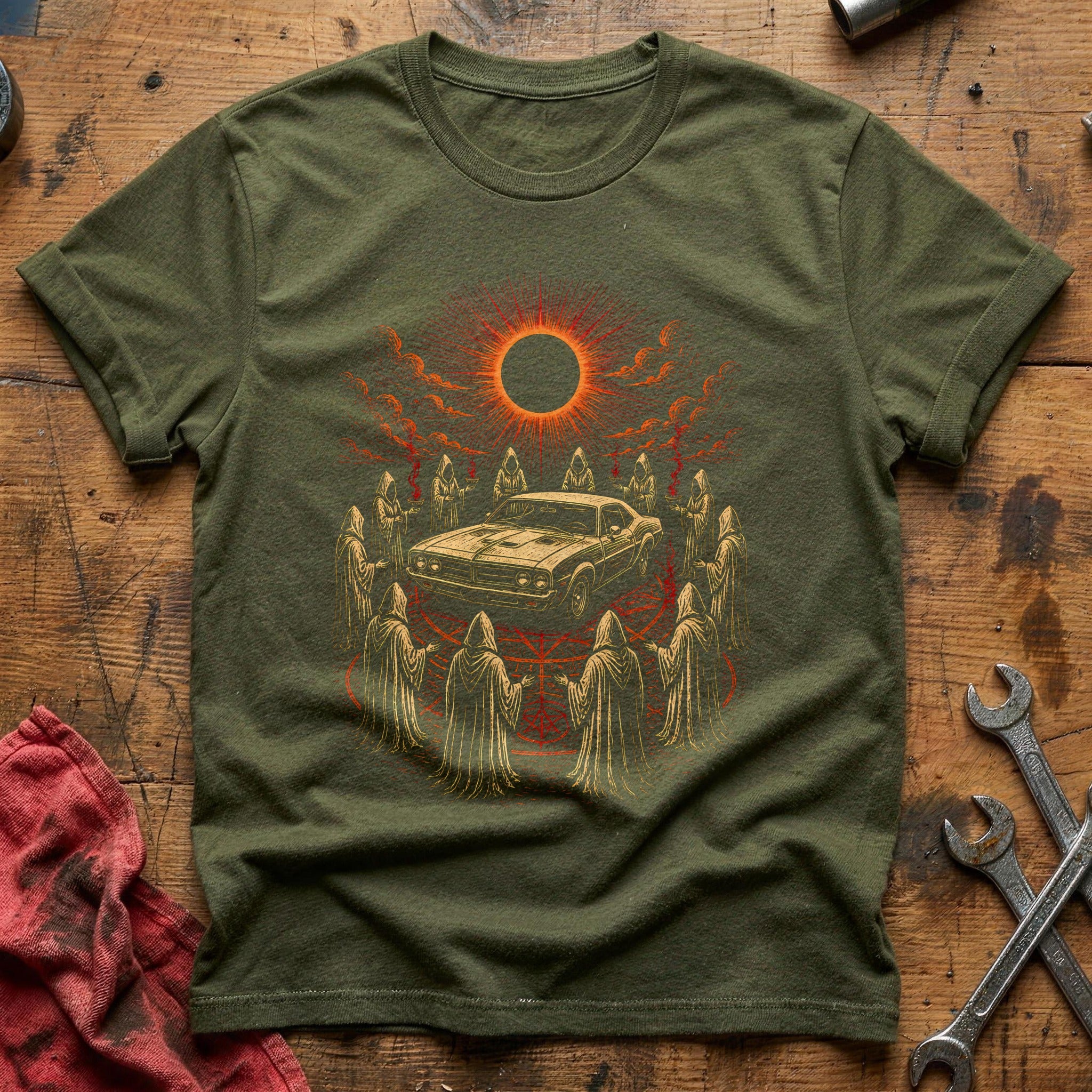 Coven Eclipse Musclecar 91 T-Shirt - Military Green