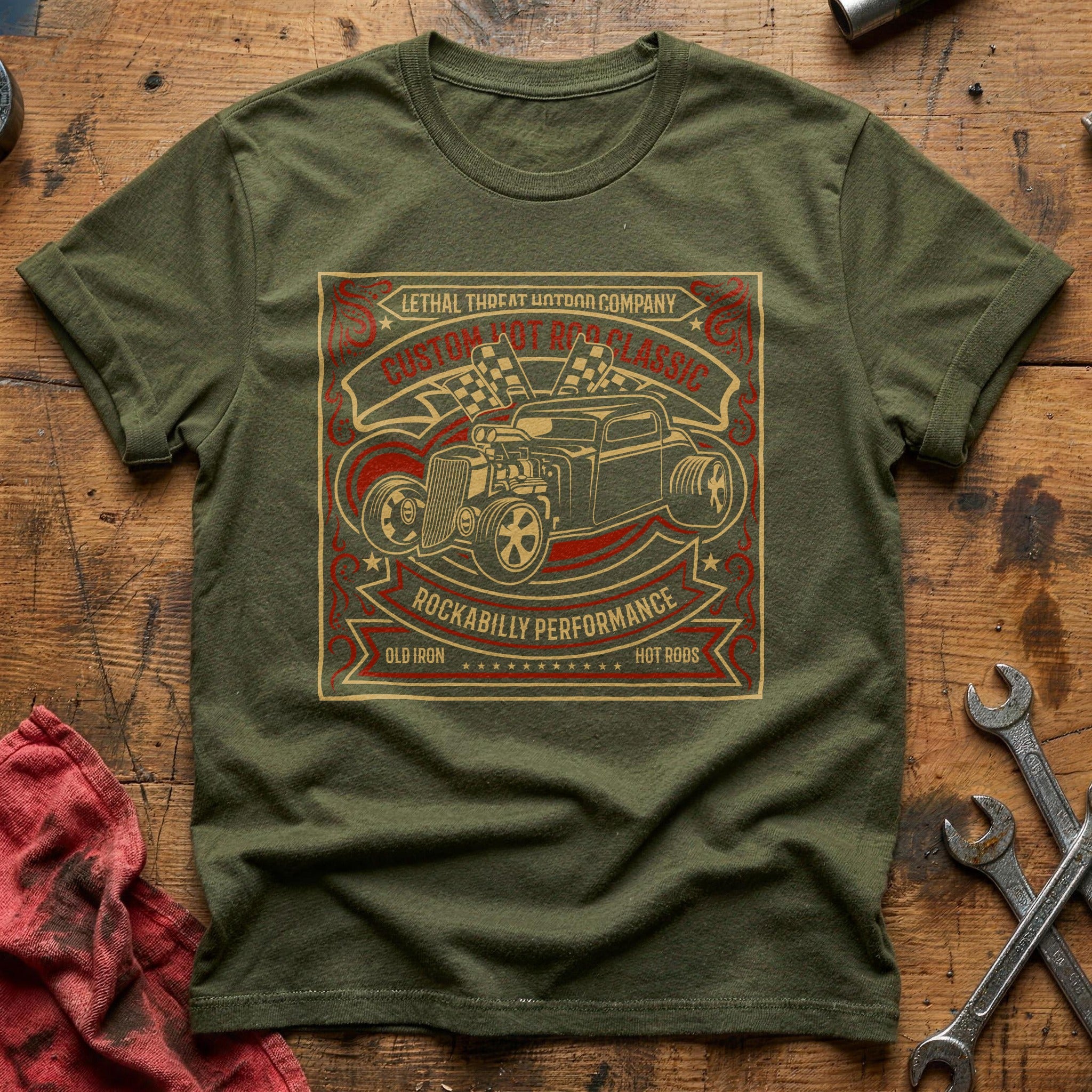 Custom hot rod classic T-Shirt - Military Green