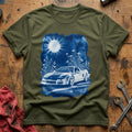 Cyanotype Car 10 T-Shirt - Military Green