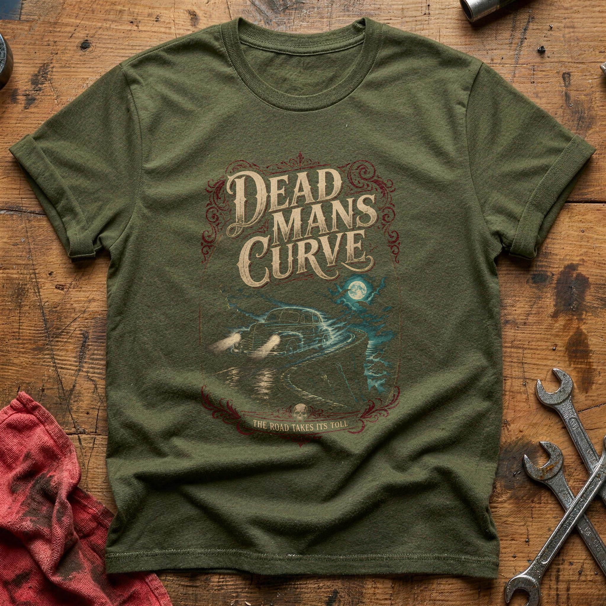Dead Mans Curve 45 T-Shirt - Military Green