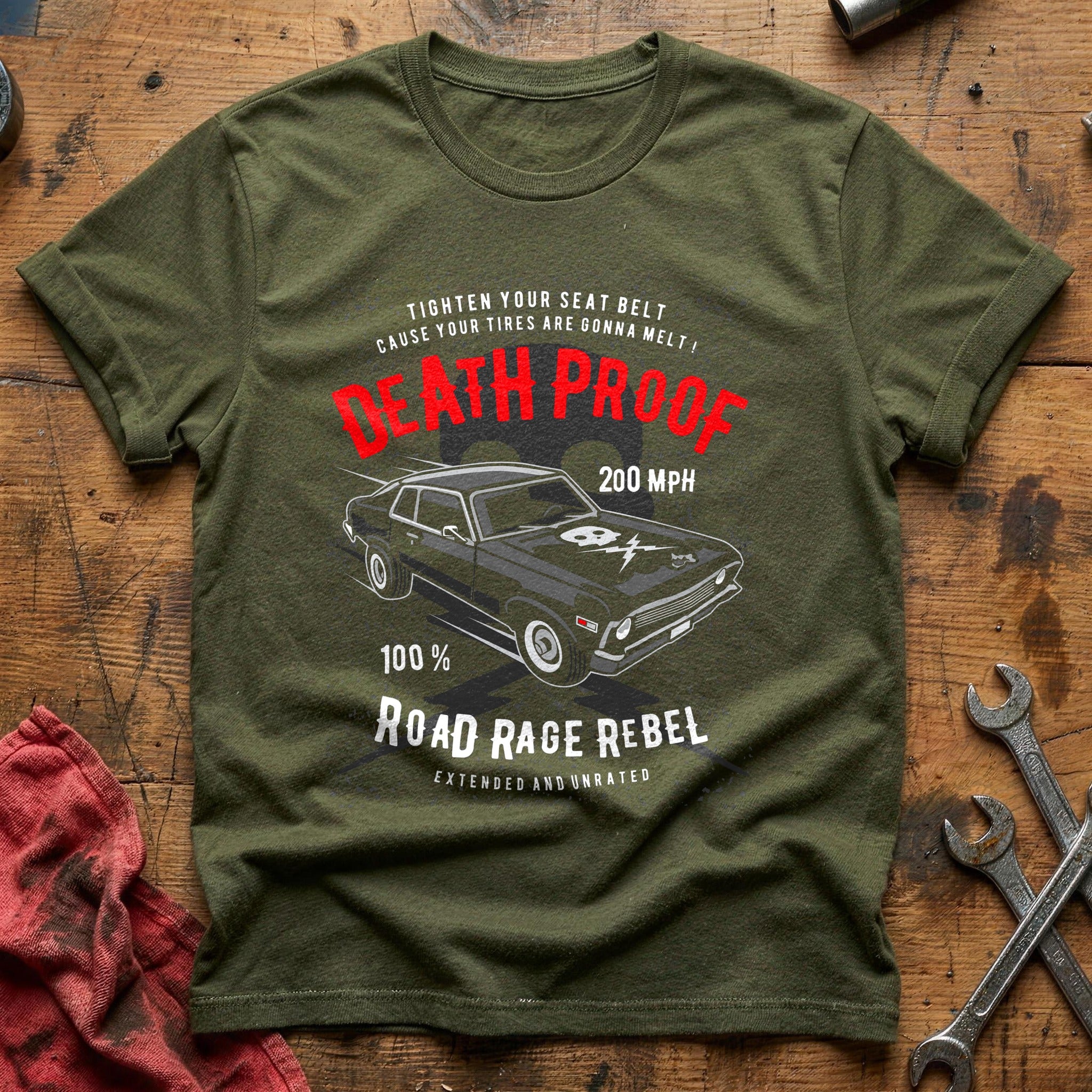 Death proof road rage T-Shirt - Military Green