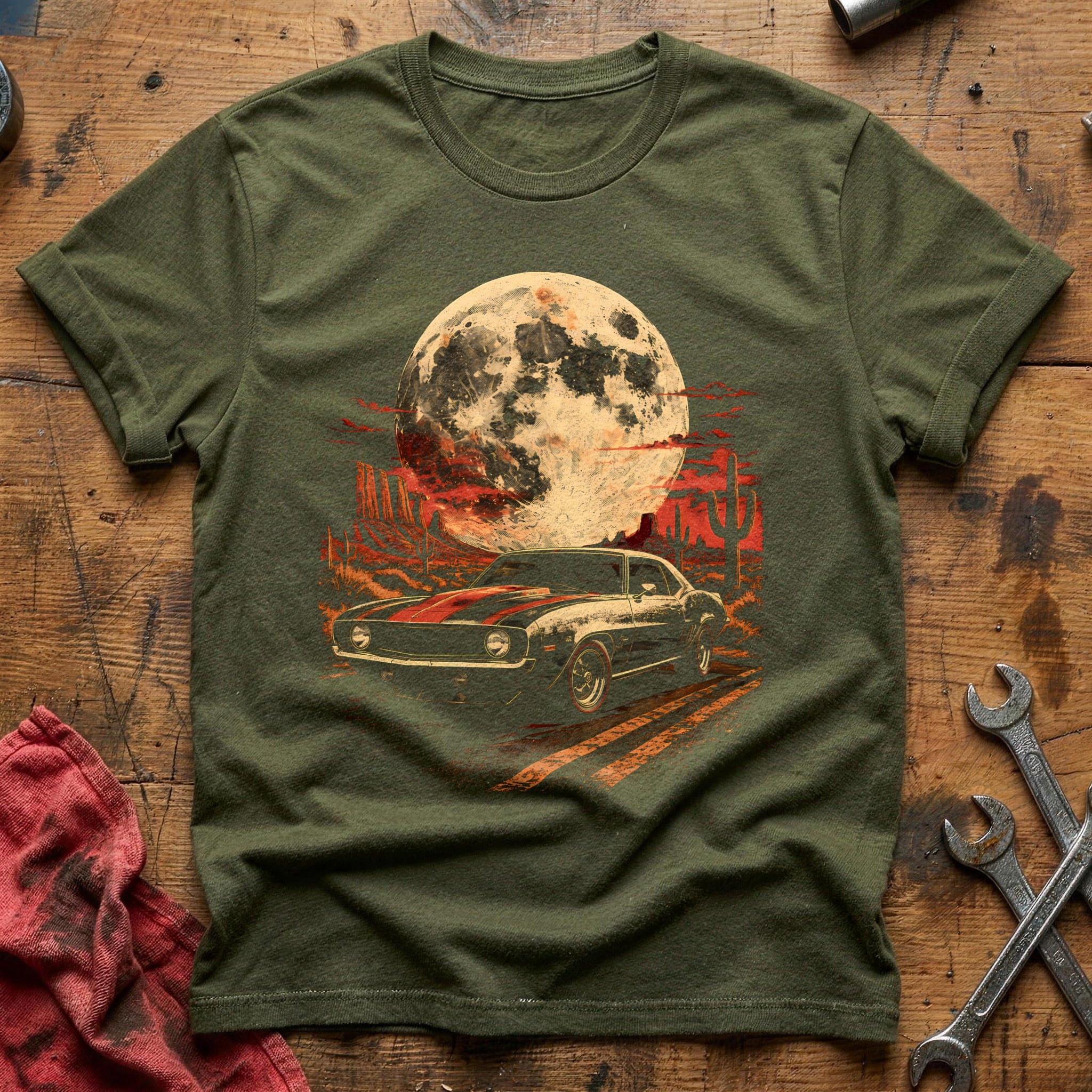 Desert Moon Cruise T-Shirt - Military Green