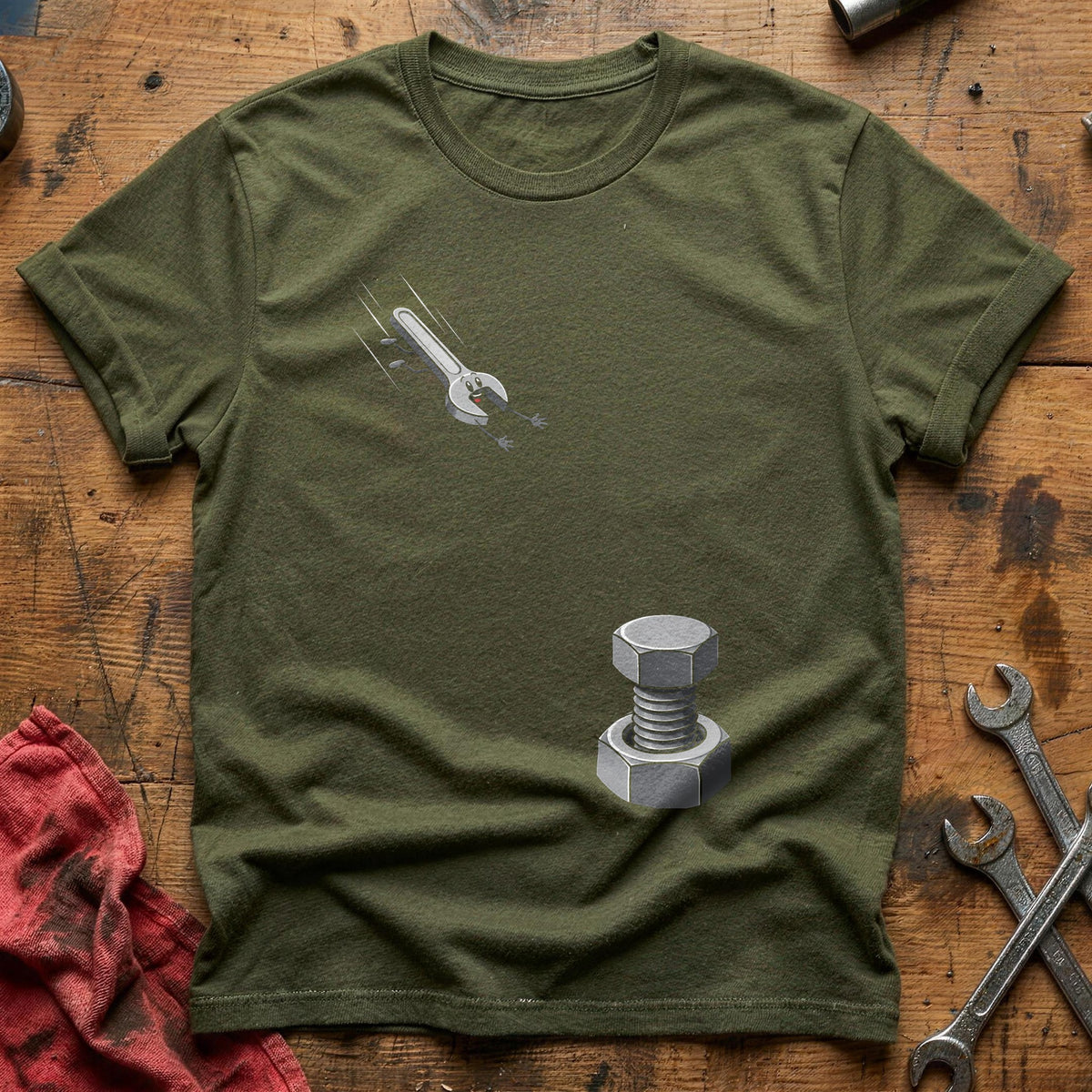 Diving Spanner Bolt 19 T-Shirt - Military Green