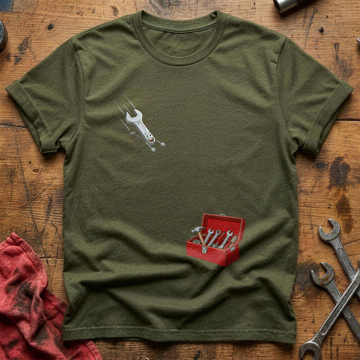 Diving Spanner Toolbox 26 T-Shirt - Military Green