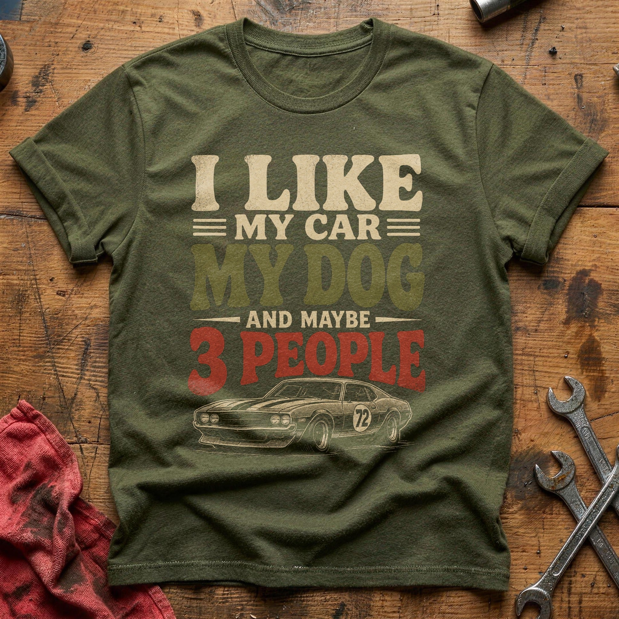 Dog & Selective People T-Shirt - Military Green