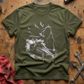 Drag Racing Lightning T-Shirt - Military Green
