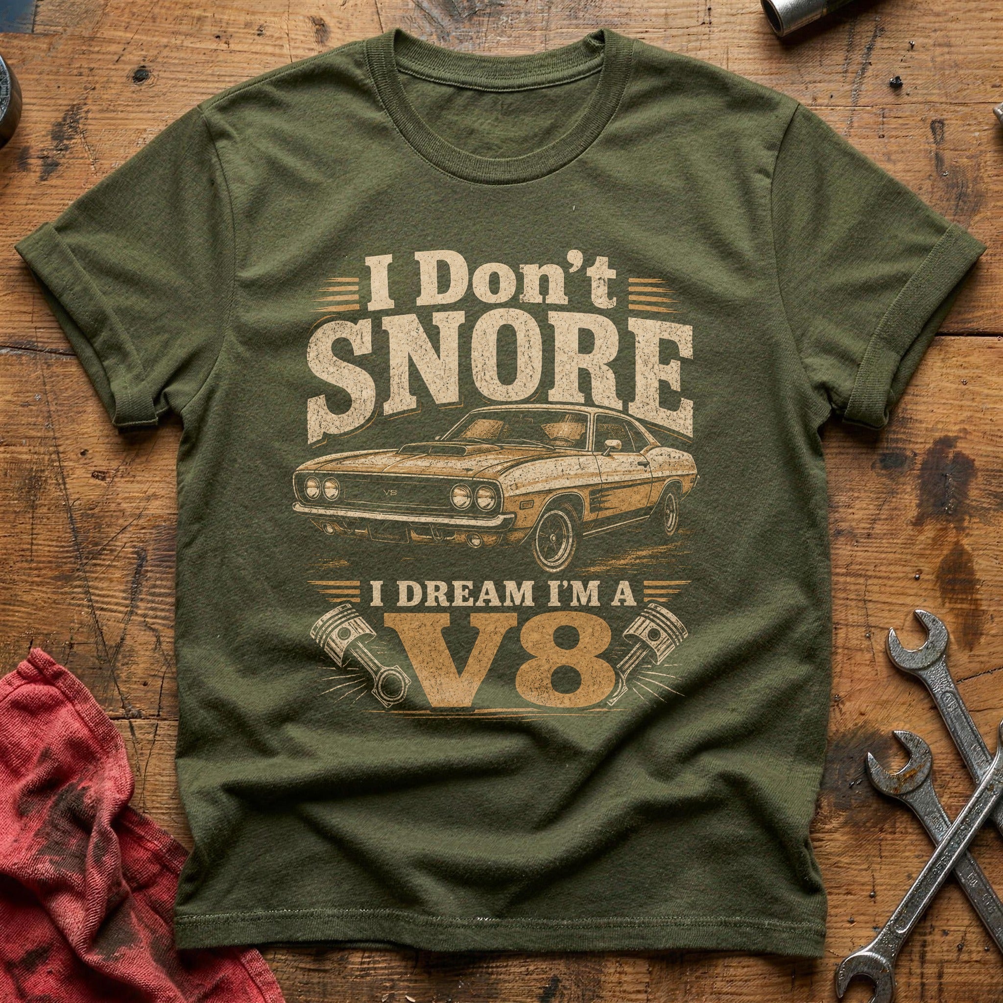 Dream Machine V8 T-Shirt - Military Green