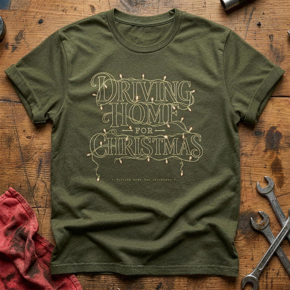 Driving Home For Christmas 7 T-Shirt - Military Green