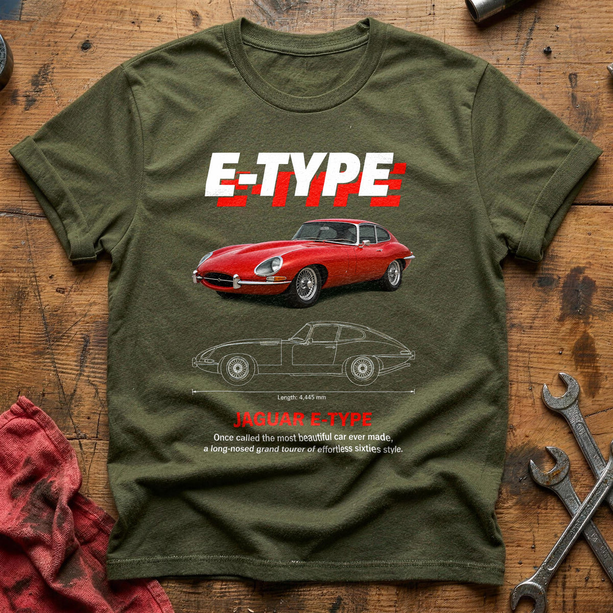 E Type 96 T-Shirt - Military Green