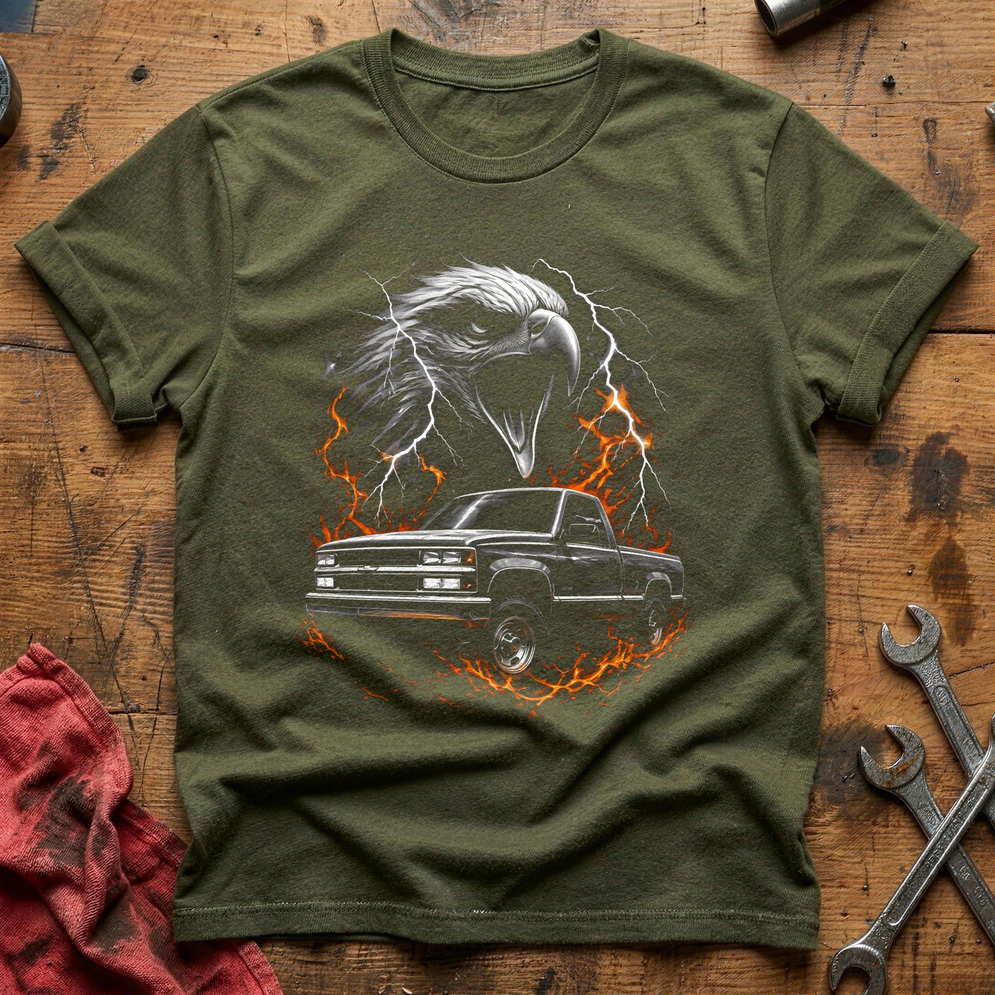 Eagle Truck Lightning T-Shirt - Military Green