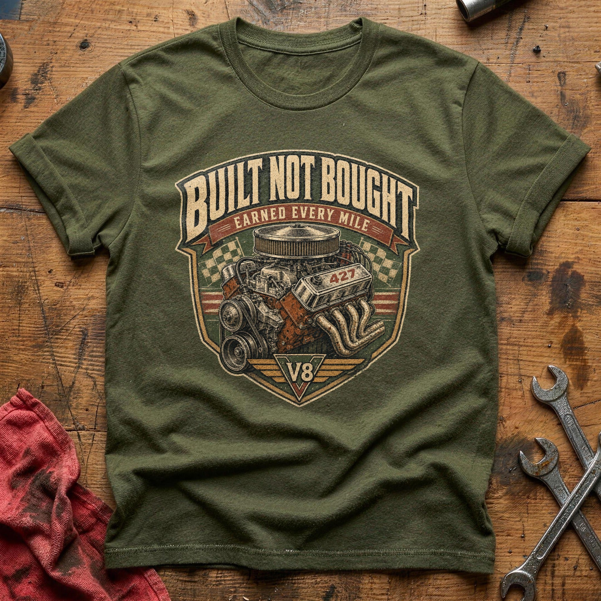 Earned Every Mile T-Shirt - Military Green