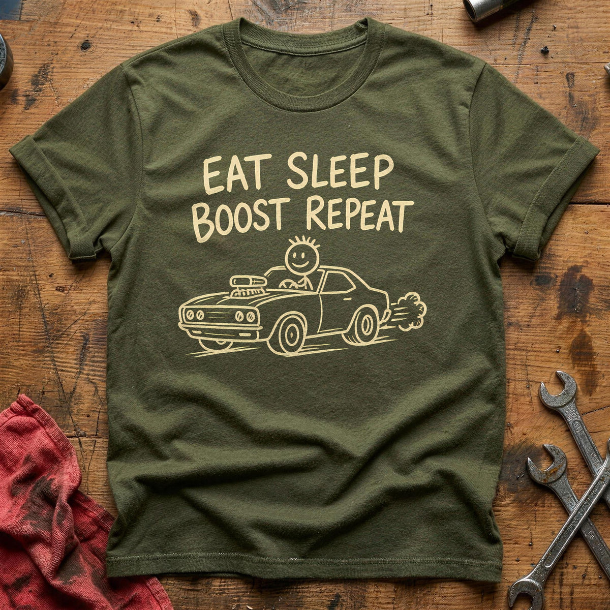 Eat Sleep Boost 31 T-Shirt - Military Green