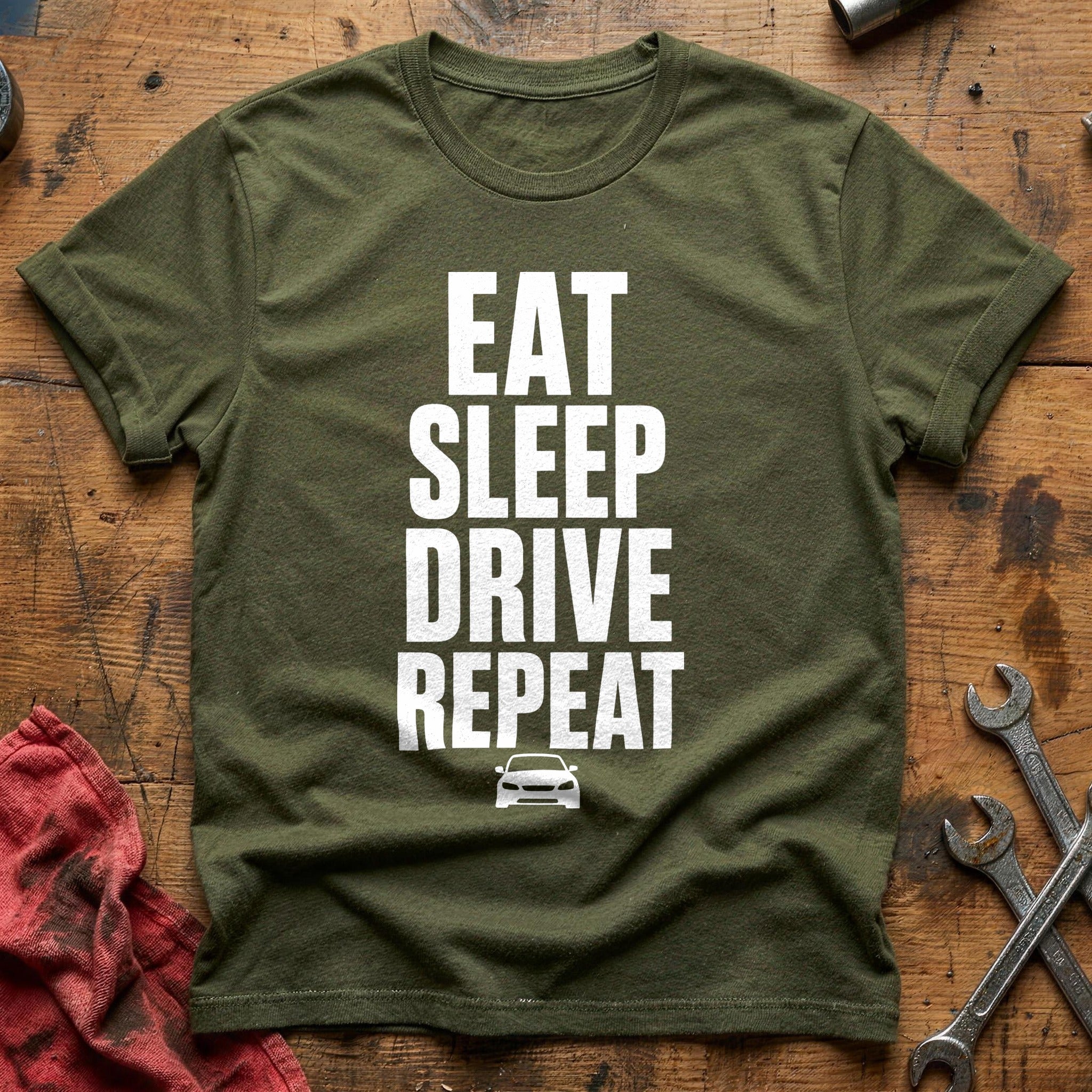 Eat Sleep Drive 94 T-Shirt - Military Green