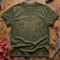 Engine Bay V8 76 T-Shirt - Military Green