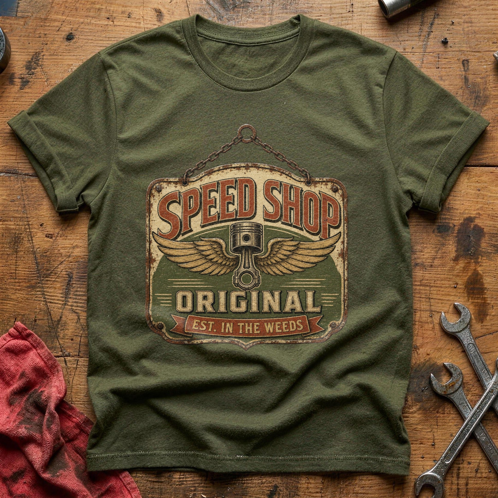 Est. in the Weeds T-Shirt - Military Green