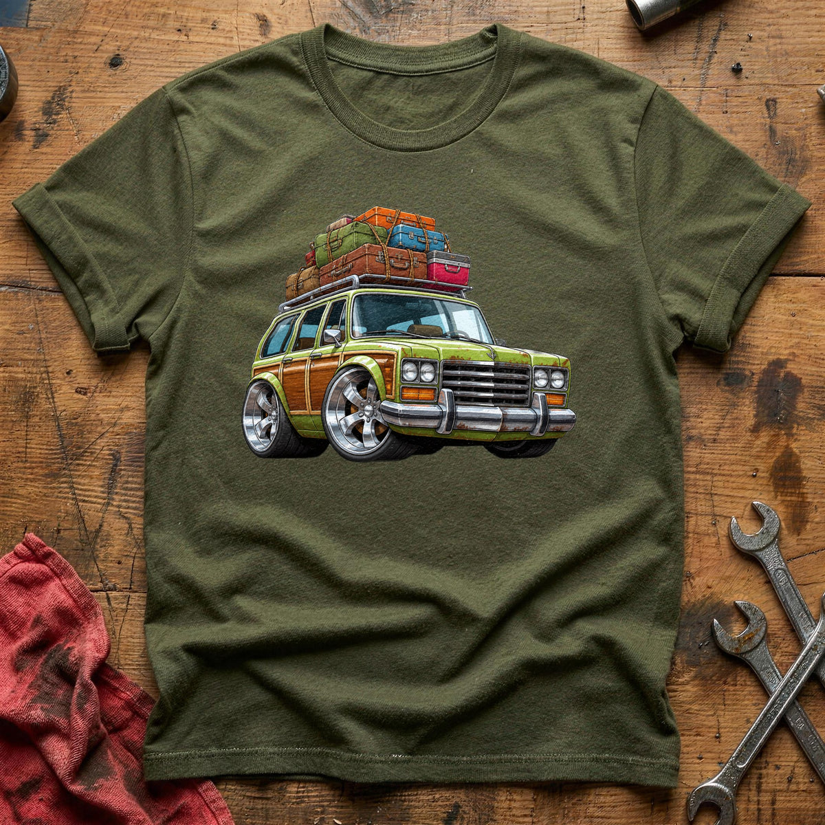Family Wagon 71 T-Shirt - Military Green