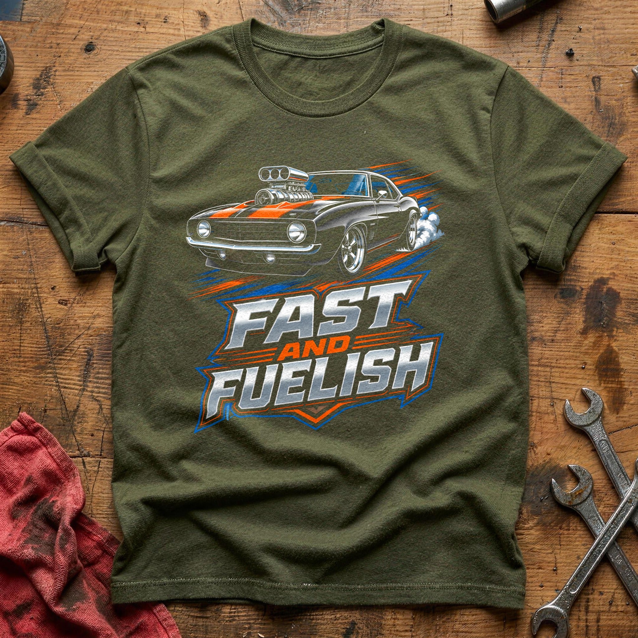 Fast And Fuelish 80 T-Shirt - Military Green