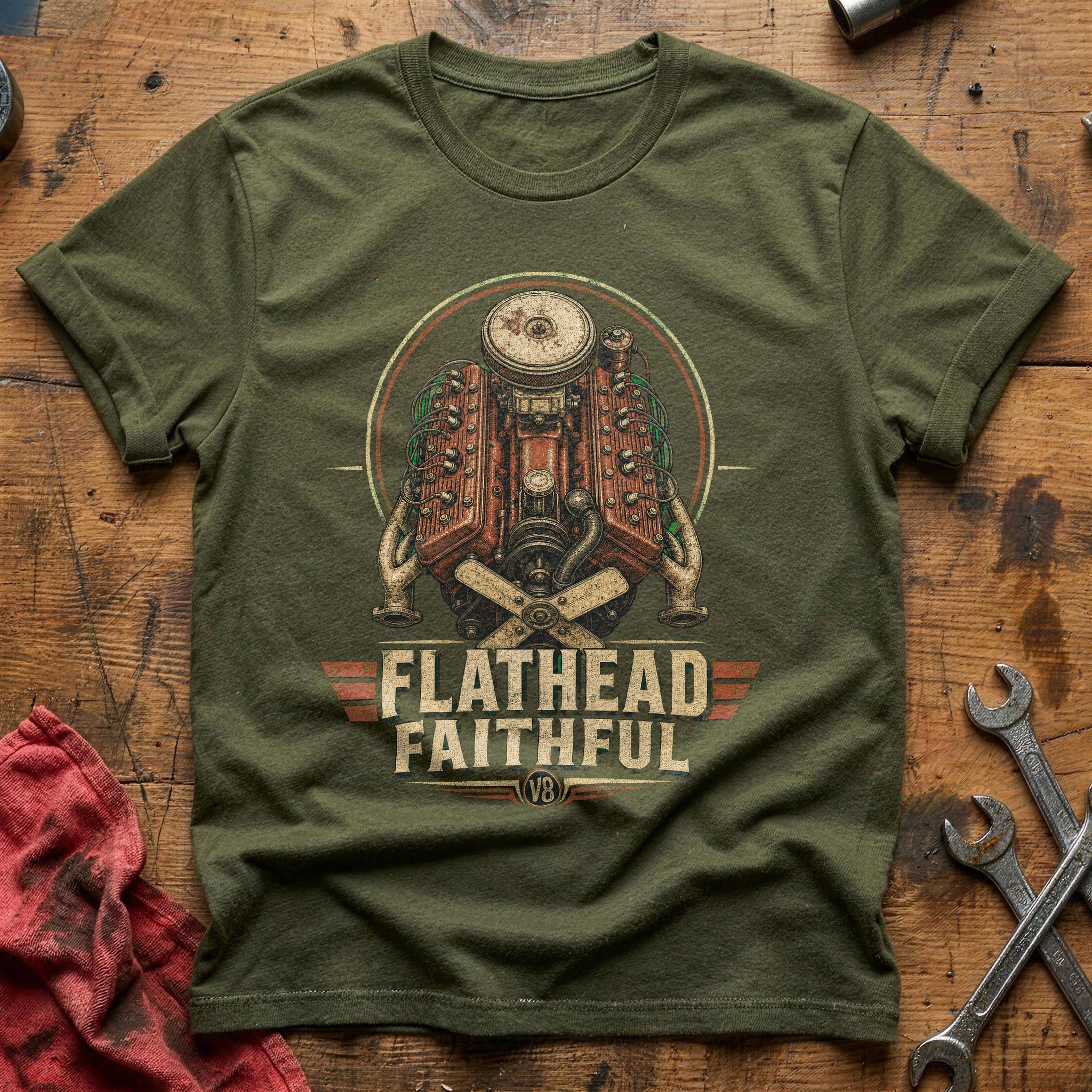 Flathead Faithful T-Shirt - Military Green