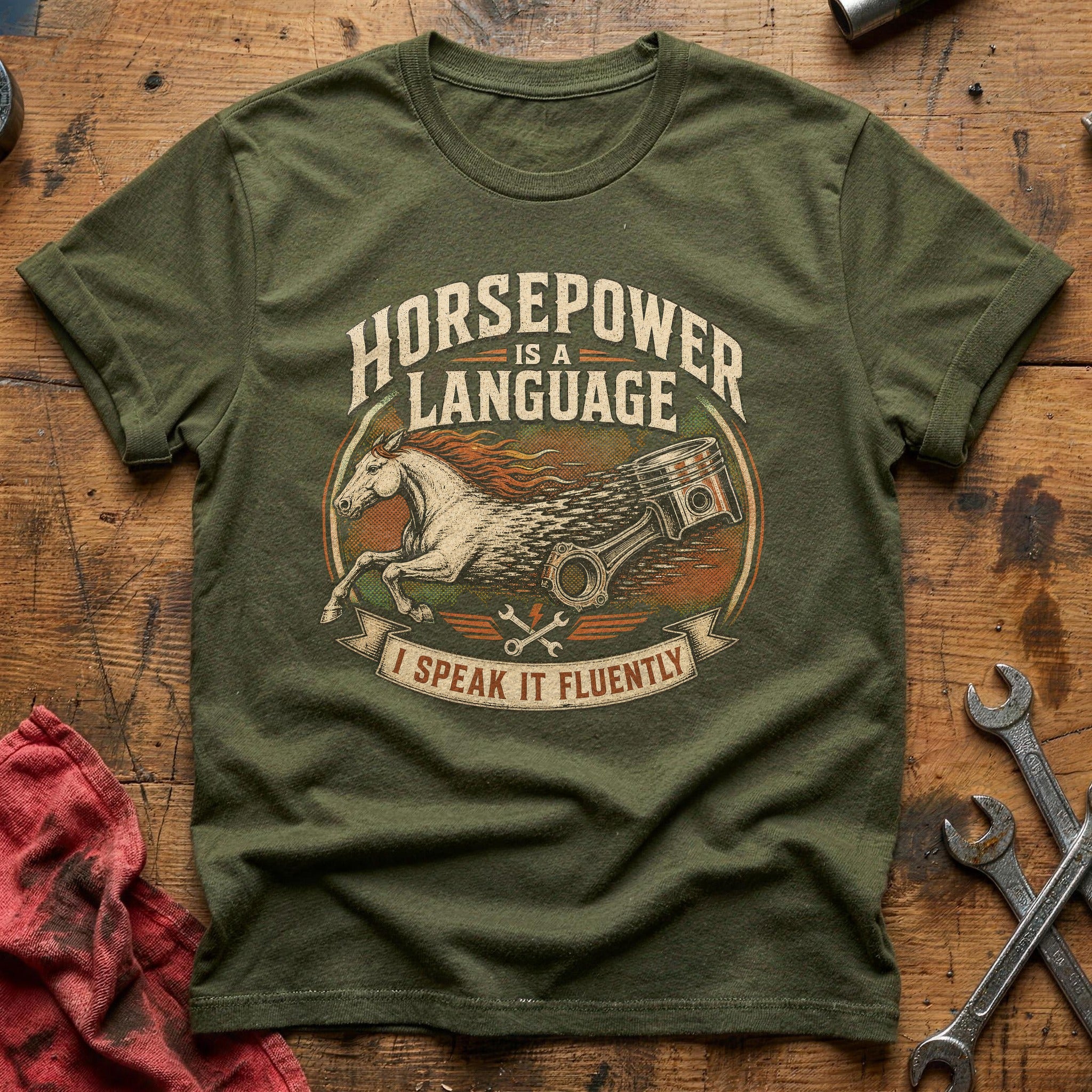 Fluent Speaker T-Shirt - Military Green