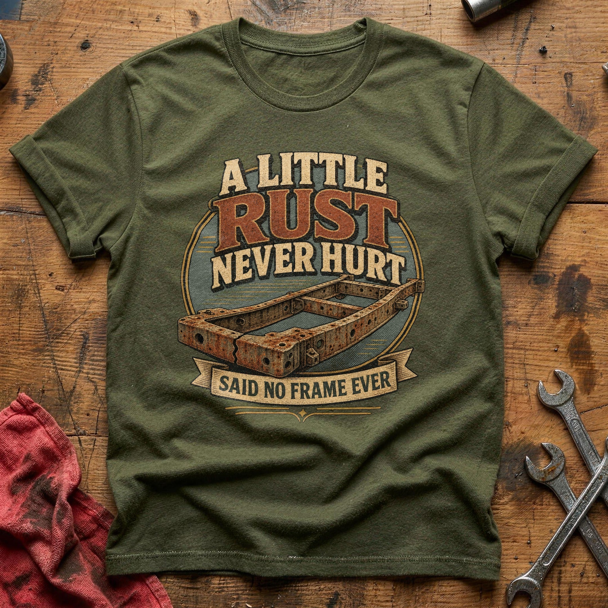 Frame Collapse Blues T-Shirt - Military Green